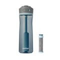 Wells Plastic Filter Water Bottle with AUTOSPOUT Straw Lid and Replacement Filter, 24 Oz