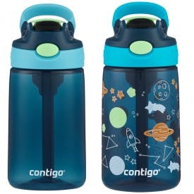 Kids Water Bottle with Redesigned AUTOSPOUT Straw, 14 oz, 2 pack