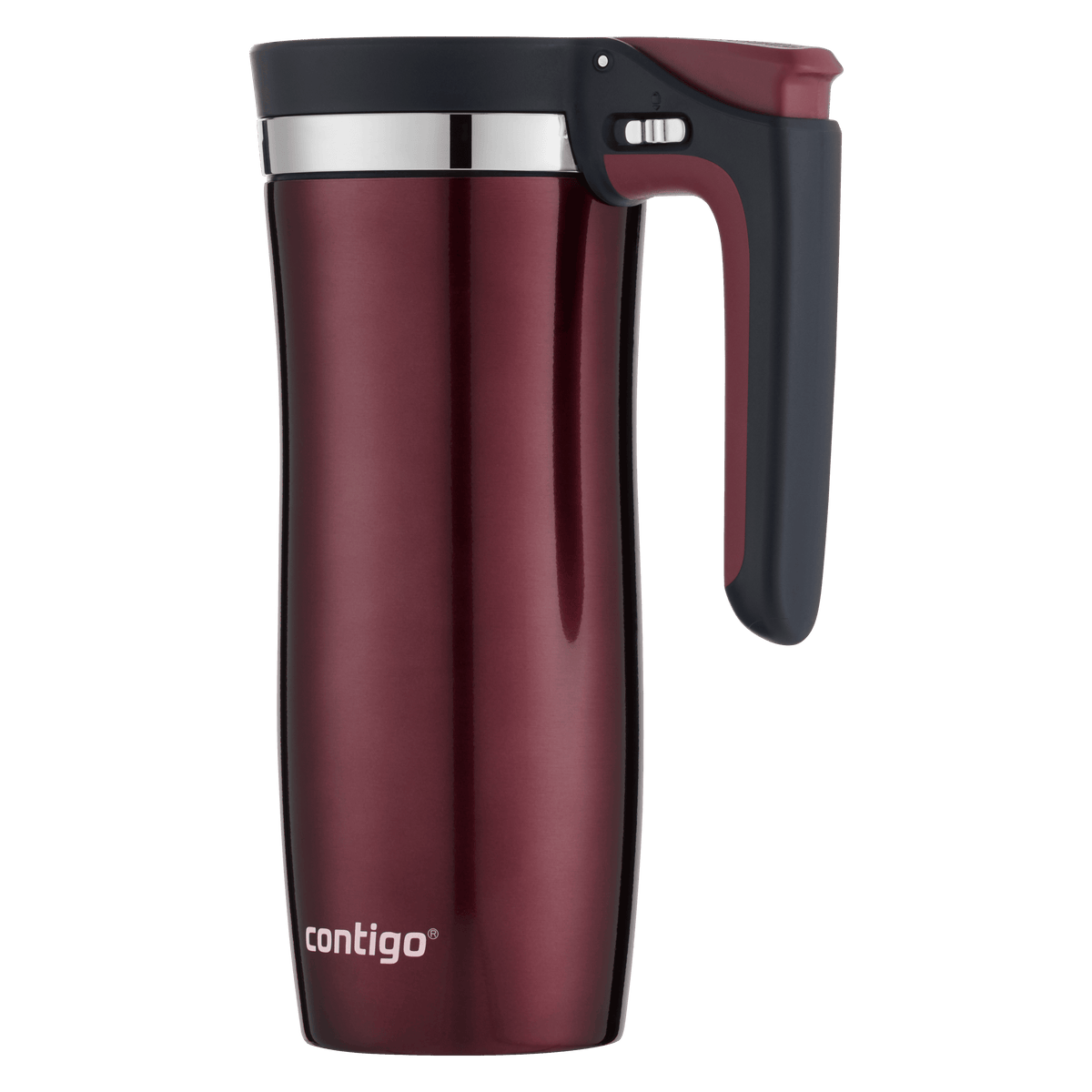 Handled AUTOSEAL Stainless Steel Travel Mug with Easy-Clean Lid, 16oz