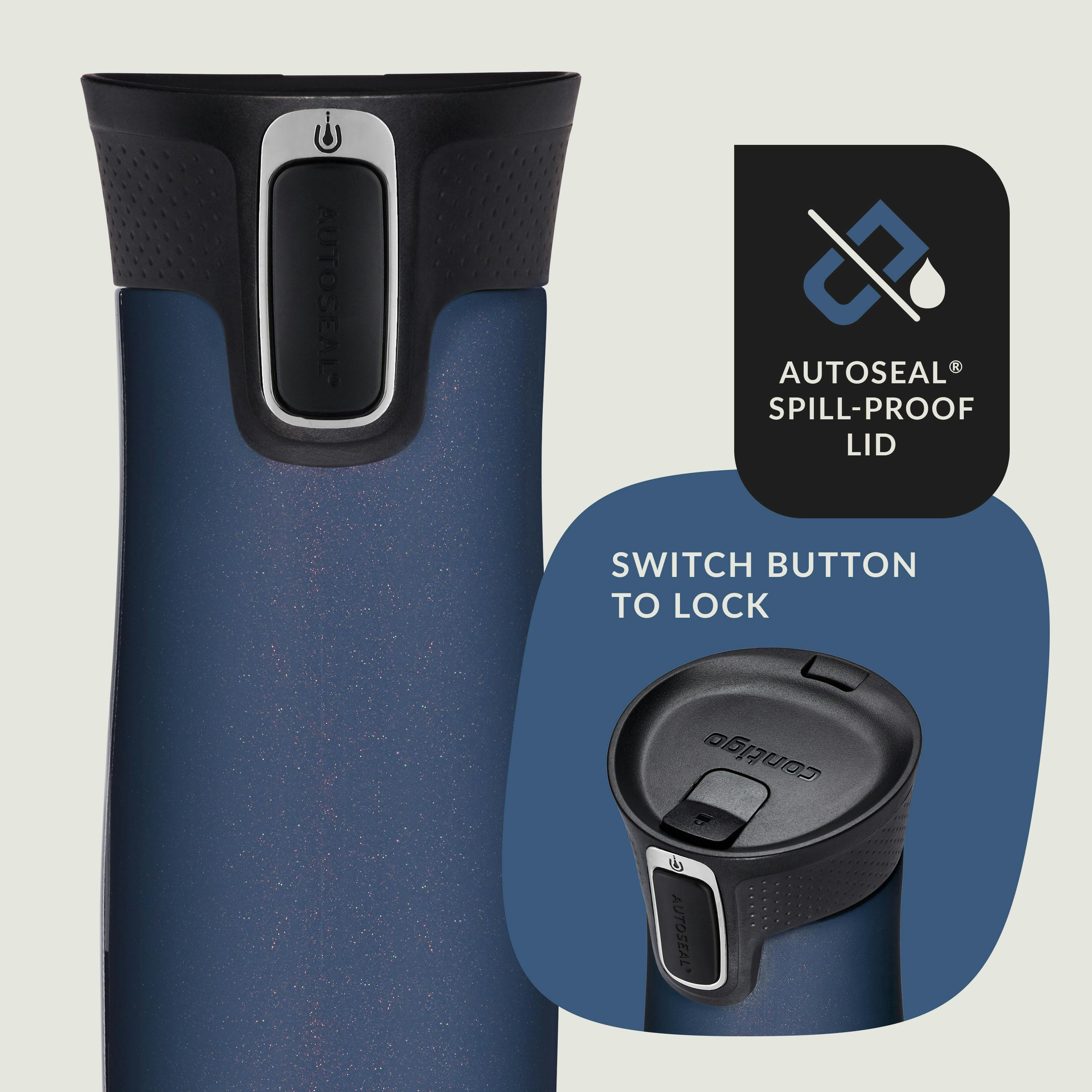 AUTOSEAL West Loop Vacuum-Insulated Stainless Steel Travel Mug with Easy-Clean Lid, 20oz
