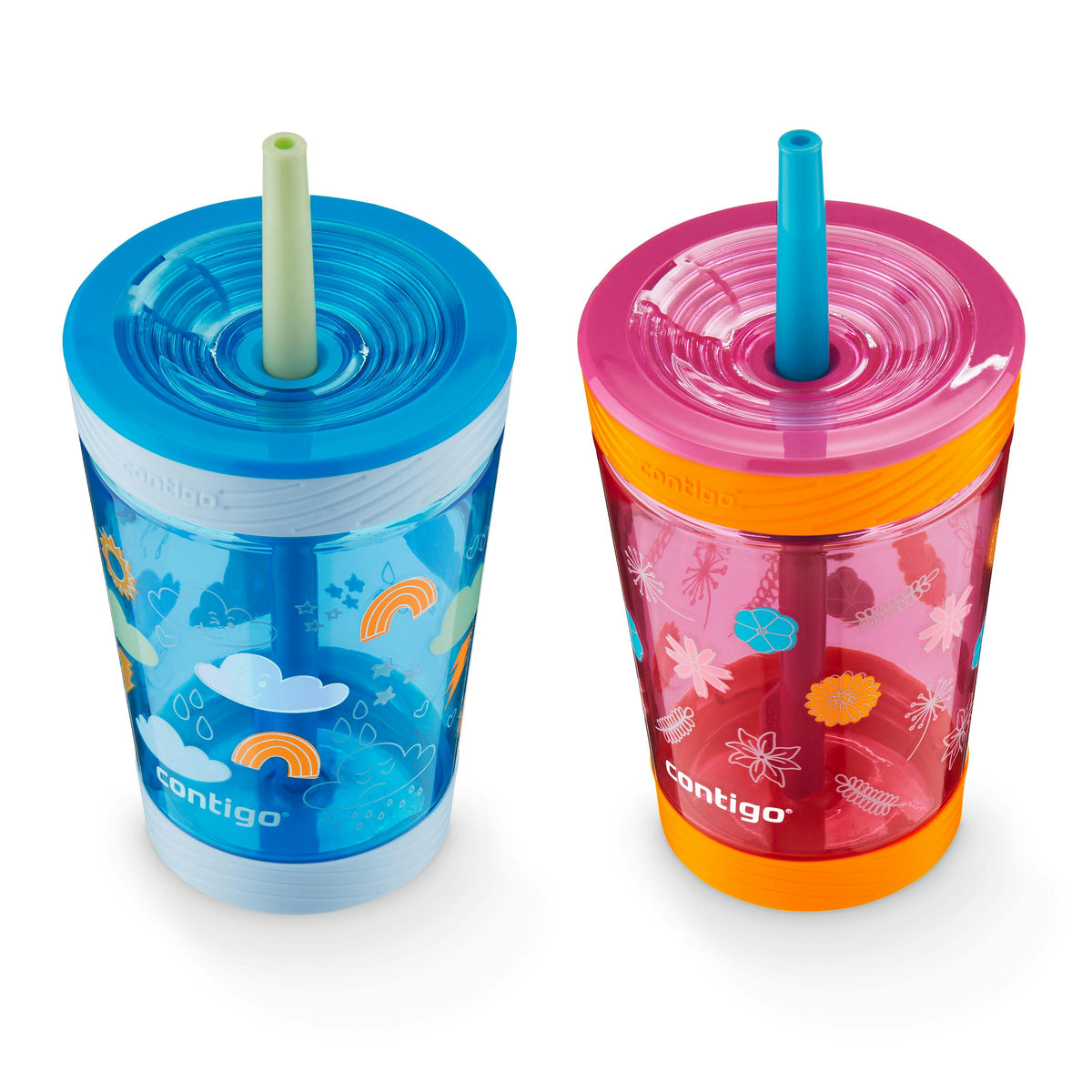 Kids Spill-Proof Tumbler with Straw, 14oz., 2 Pack