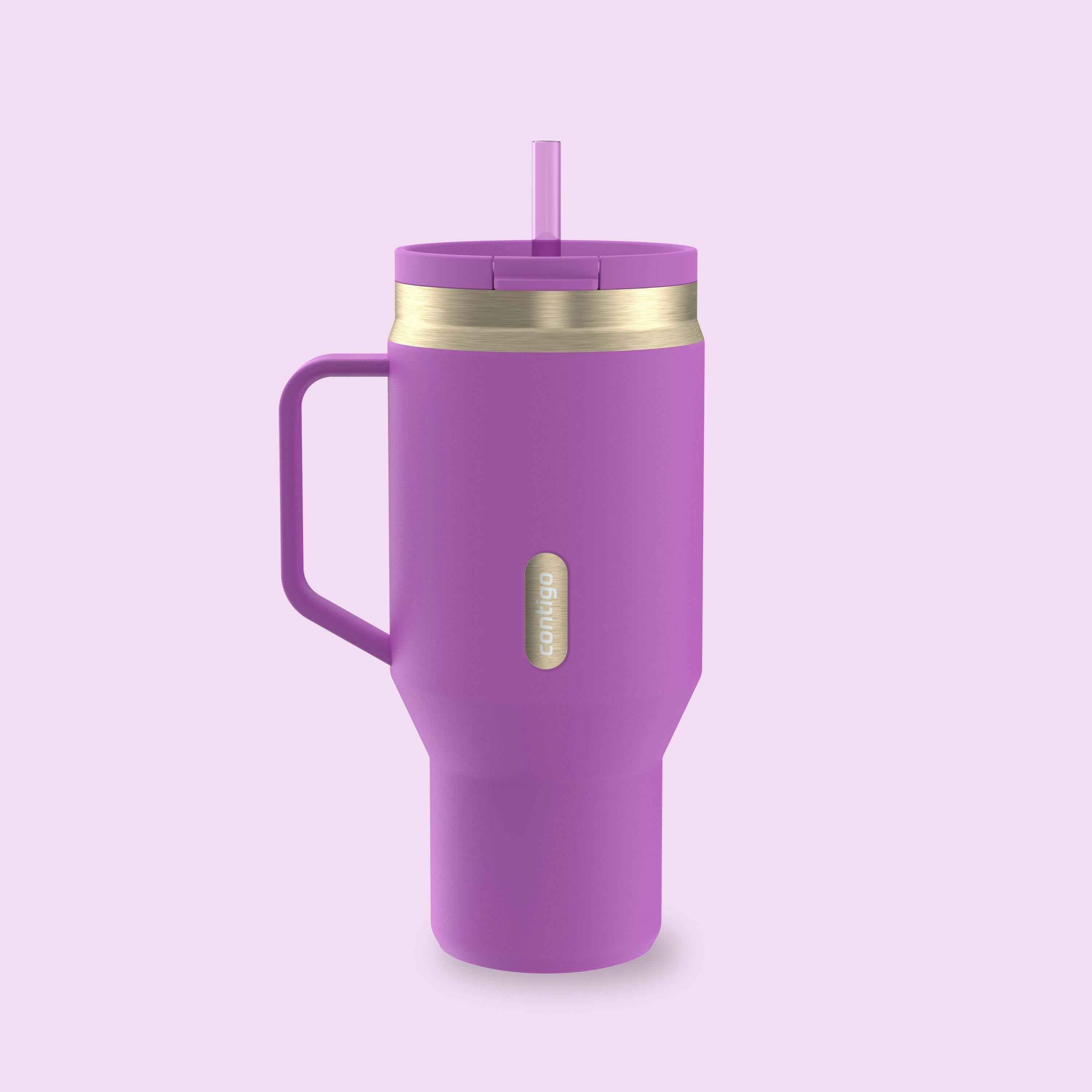 30 oz SnapSeal Tumbler (w/ Straw & Handle)