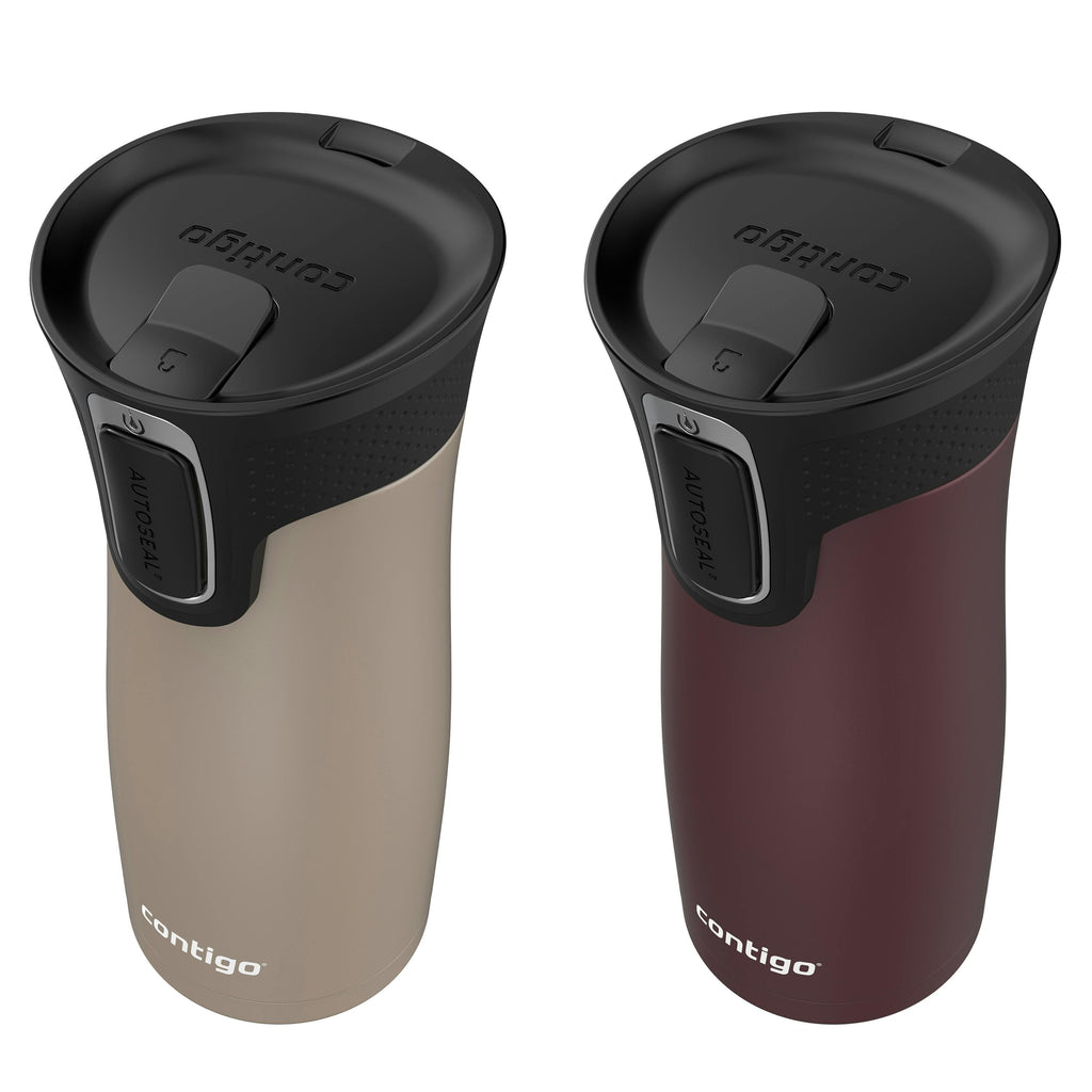 West Loop 2.0 Leak-Proof Spill-Proof Insulated Stainless Steel Travel Mug, 16oz., 2 Pack