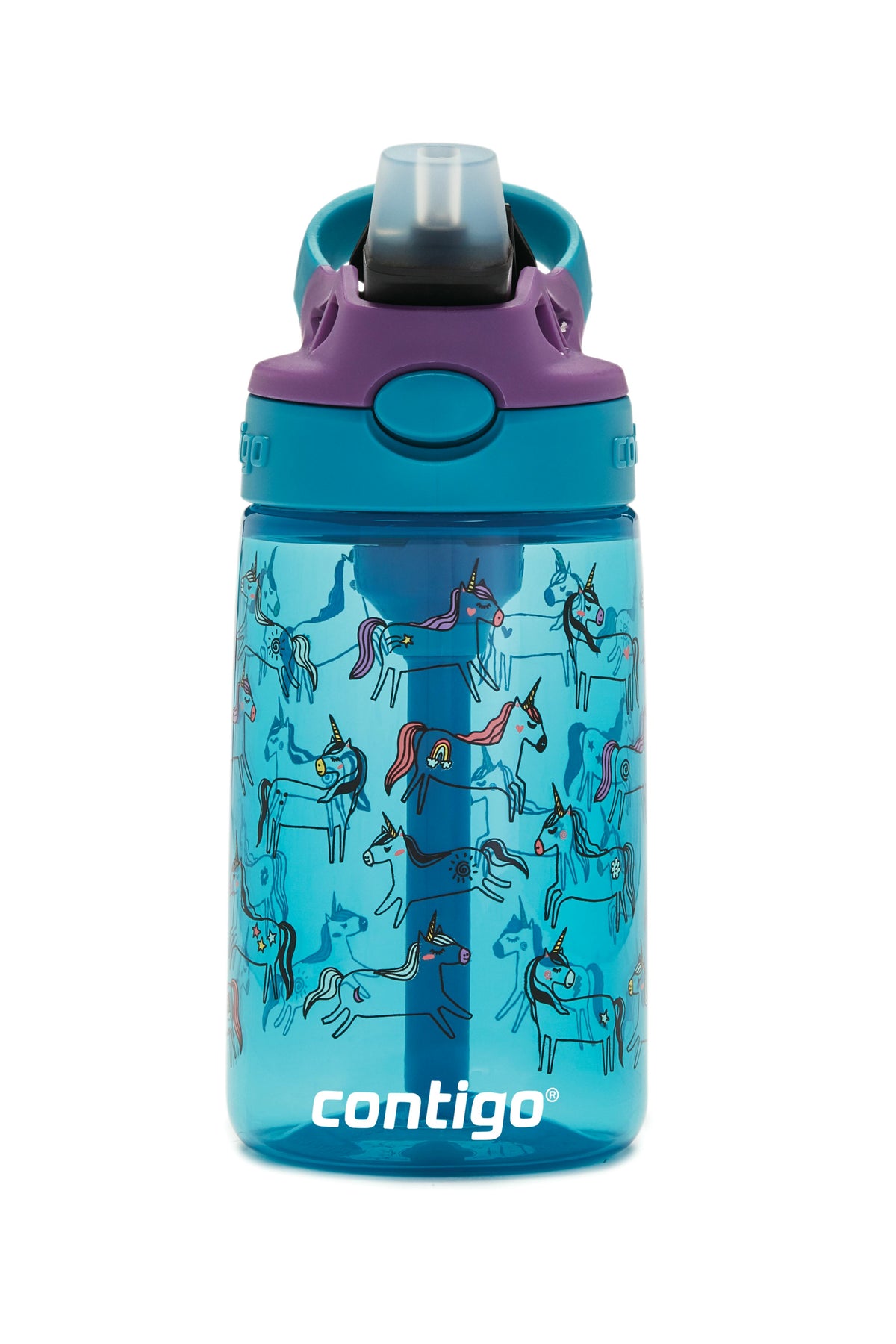 Kids Straw Water Bottle with AUTOSPOUT Lid, 14oz