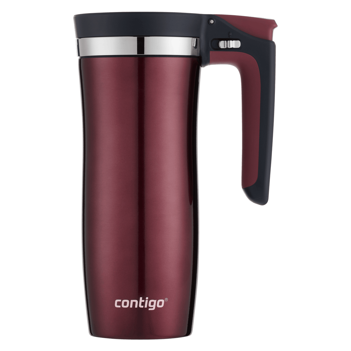 Handled AUTOSEAL Stainless Steel Travel Mug with Easy-Clean Lid, 16oz