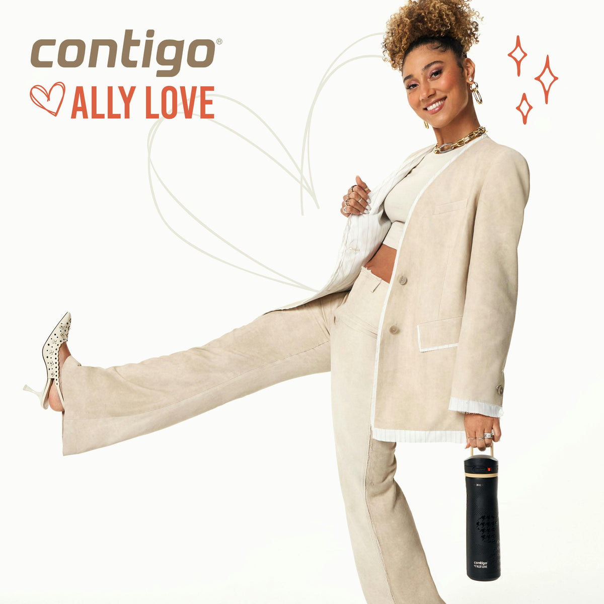 x Ally Love Jackson Chill 2.0 Stainless Steel Water Bottle with AUTOPOP Lid, 24oz