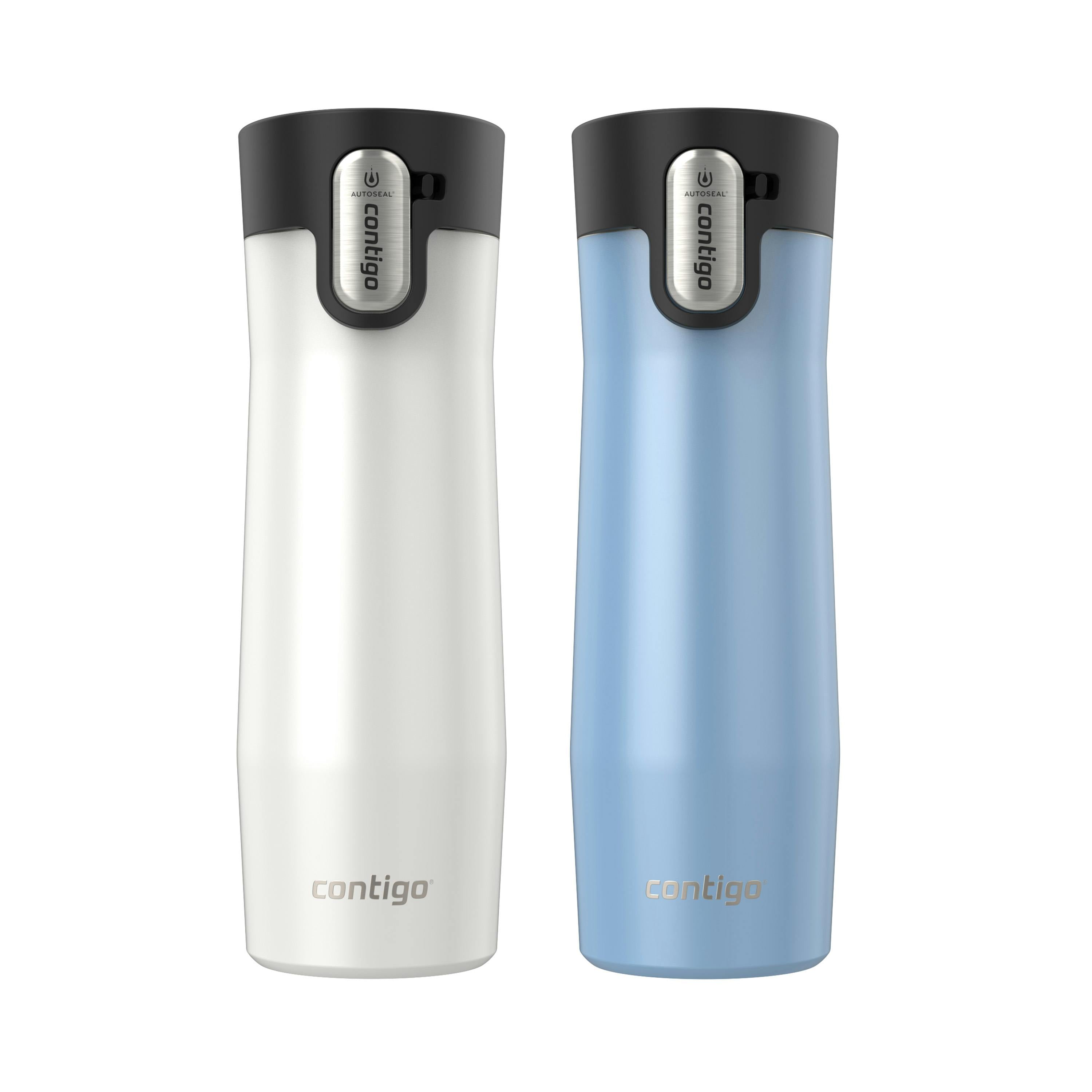 AUTOSEAL West Loop Vacuum-Insulated Stainless Steel Travel Mug with Easy-Clean Lid, 20 oz, 2-Pack