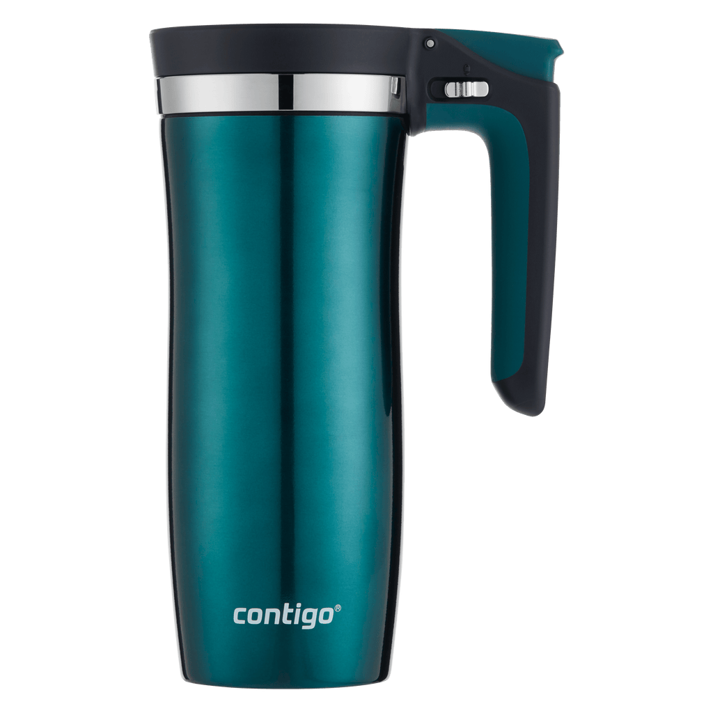 Handled AUTOSEAL Stainless Steel Travel Mug with Easy-Clean Lid, 16oz