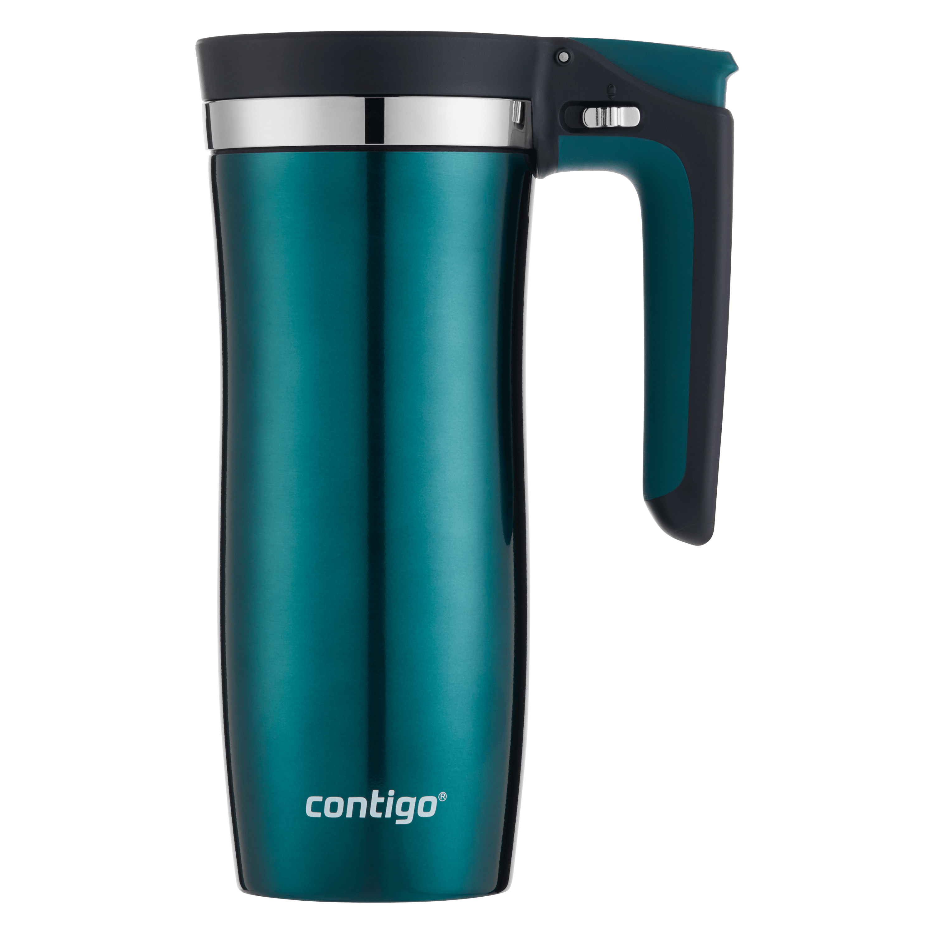 Handled AUTOSEAL Stainless Steel Travel Mug with Easy-Clean Lid, 16oz