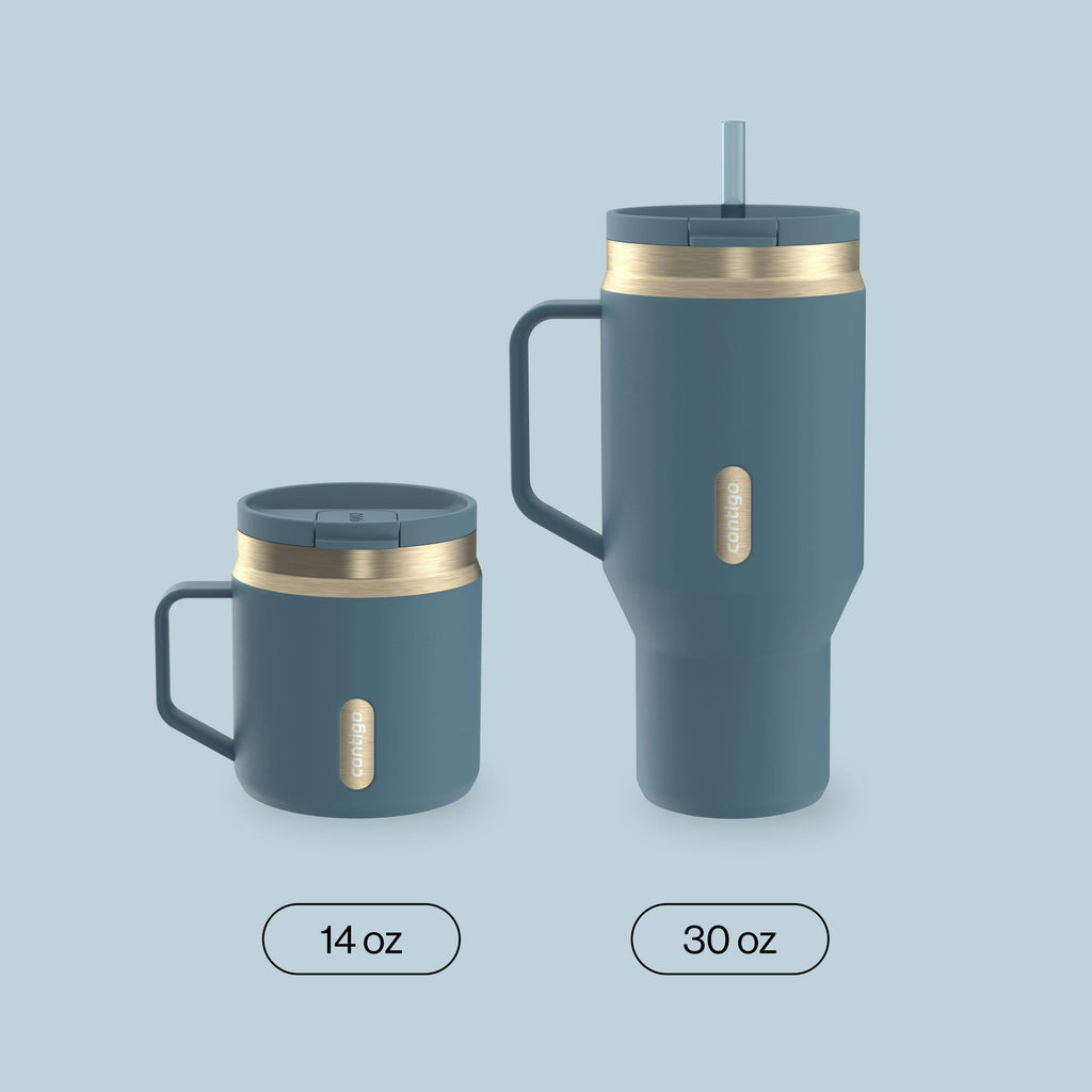 30 oz SnapSeal Tumbler (w/ Straw & Handle)