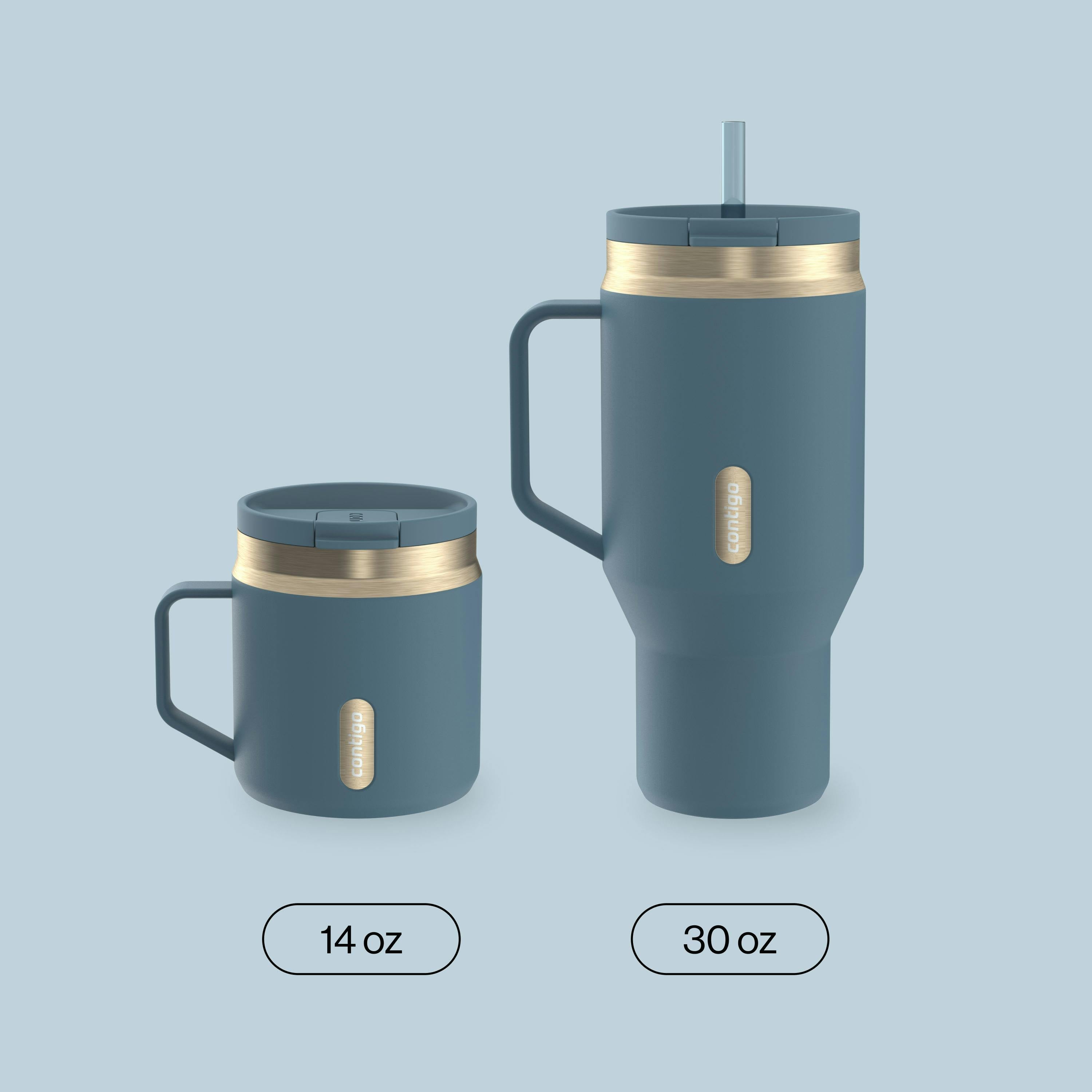 30 oz SnapSeal Tumbler (w/ Straw & Handle)