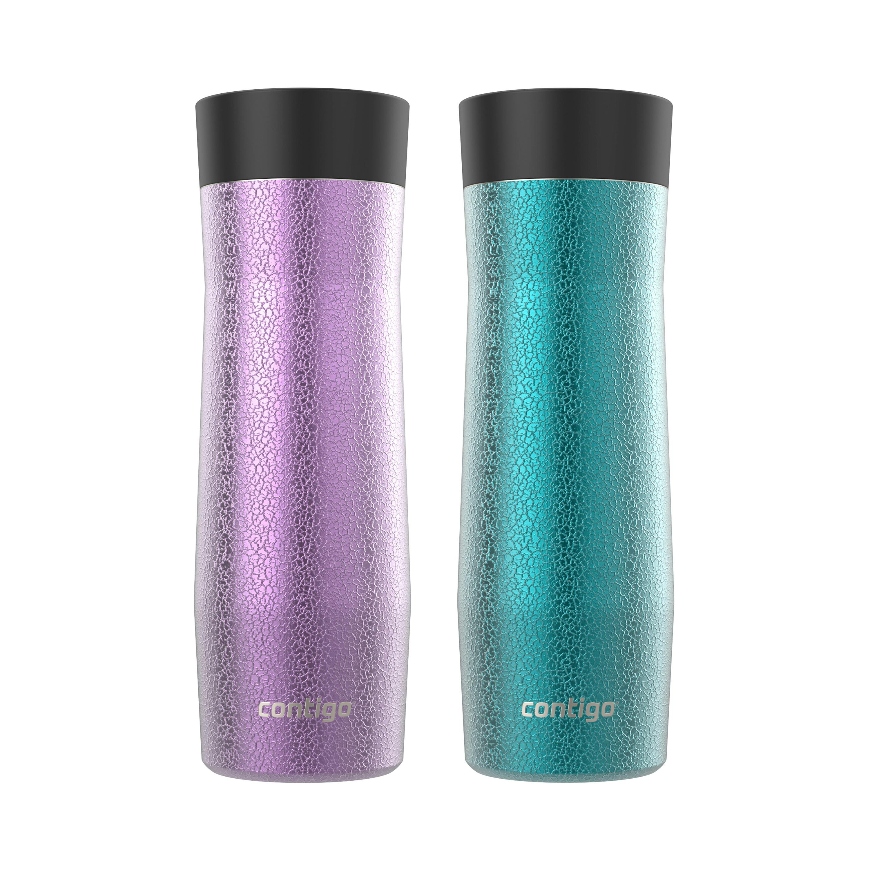 AUTOSEAL West Loop Vacuum-Insulated Stainless Steel Travel Mug with Easy-Clean Lid, 20 oz, 2-Pack