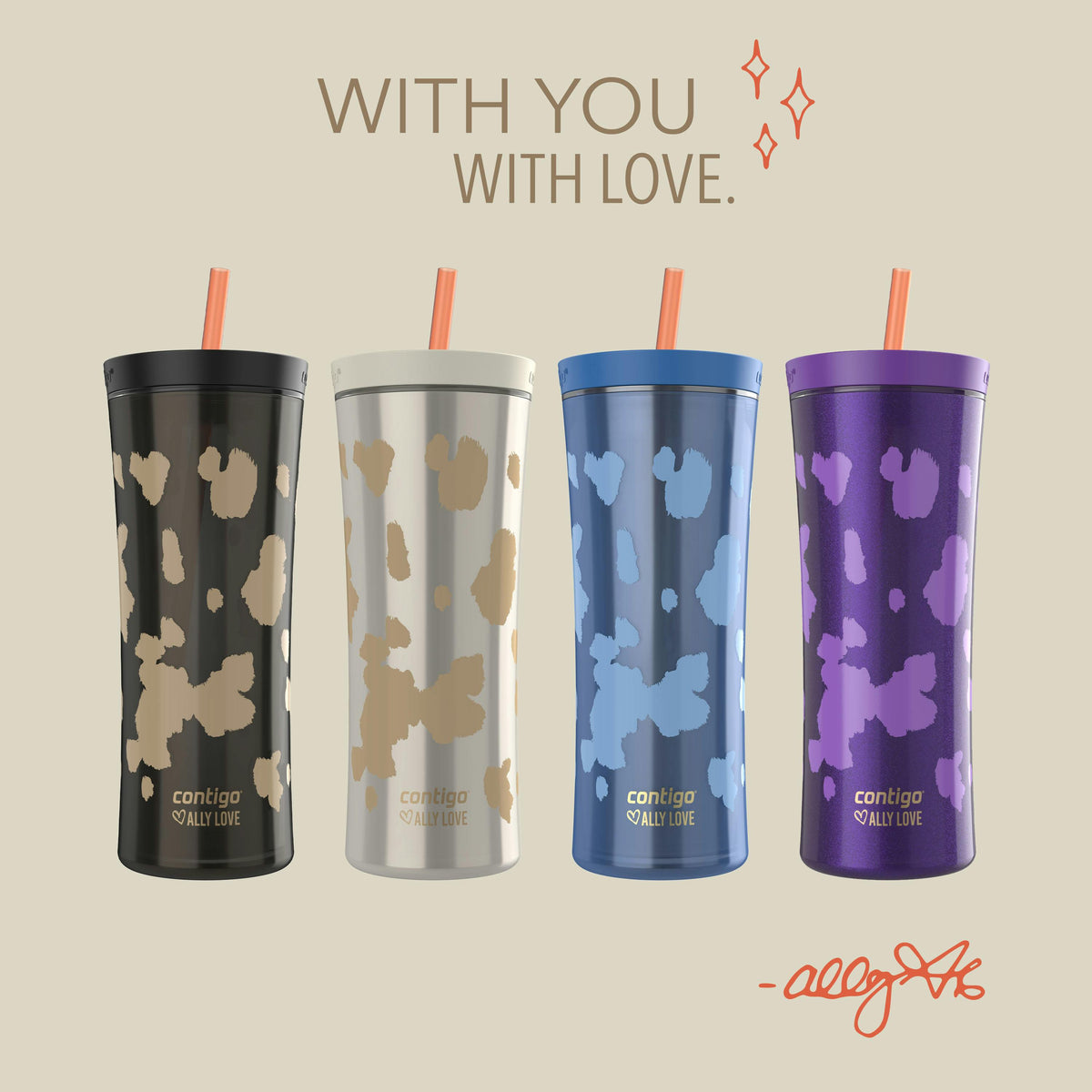 x Ally Love Streeterville AUTOCLOSE Shake & Go Tumbler, 20oz
