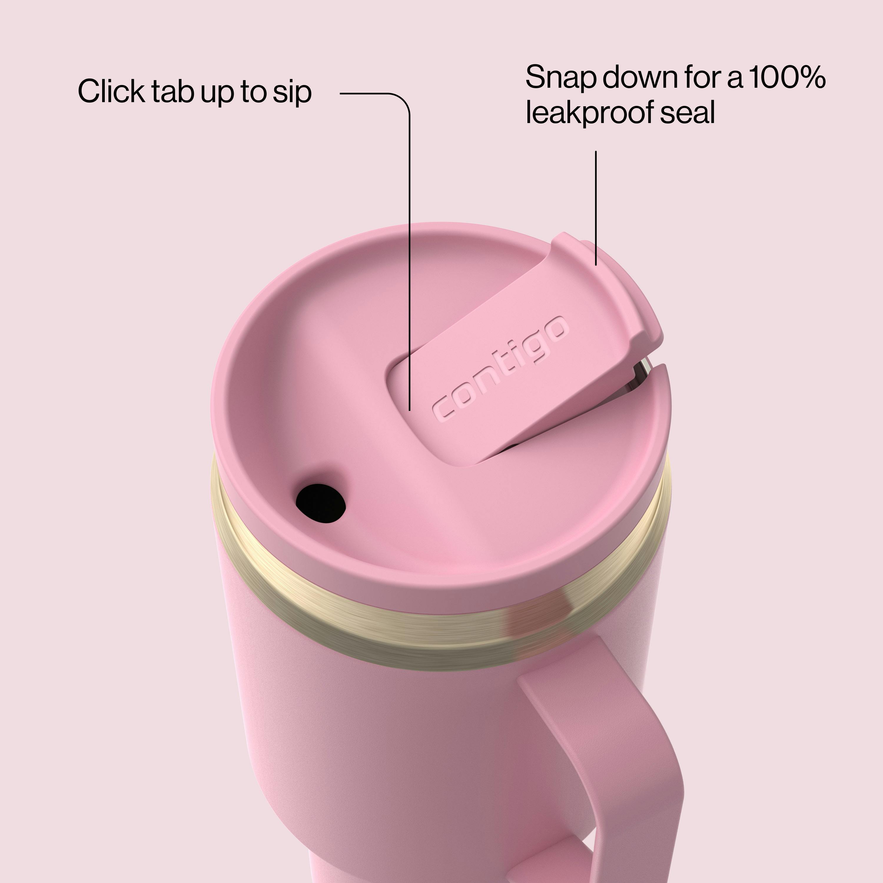 30 oz SnapSeal Tumbler (w/ Straw & Handle)