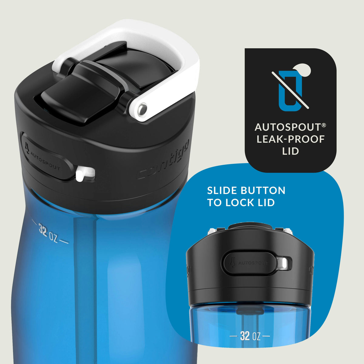 Ashland 2.0, Water Bottle with AUTOSPOUT Lid, 32oz