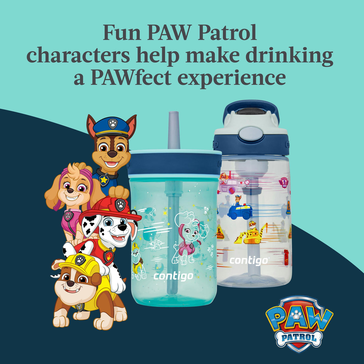 Kids Water Bottle with Redesigned AUTOSPOUT Straw, 14 oz