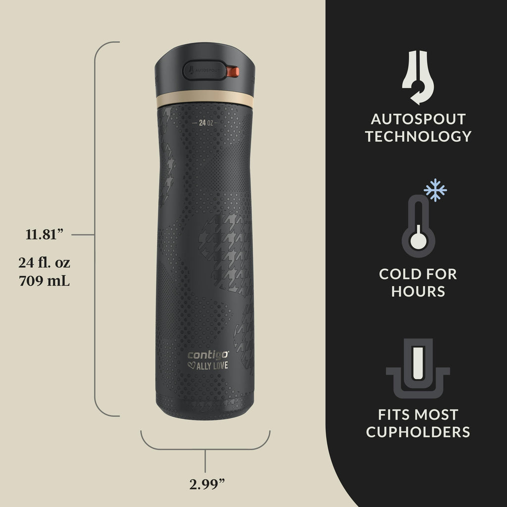 x Ally Love Ashland Chill 2.0 Stainless Steel Water Bottle with AUTOSPOUT Lid, 24oz