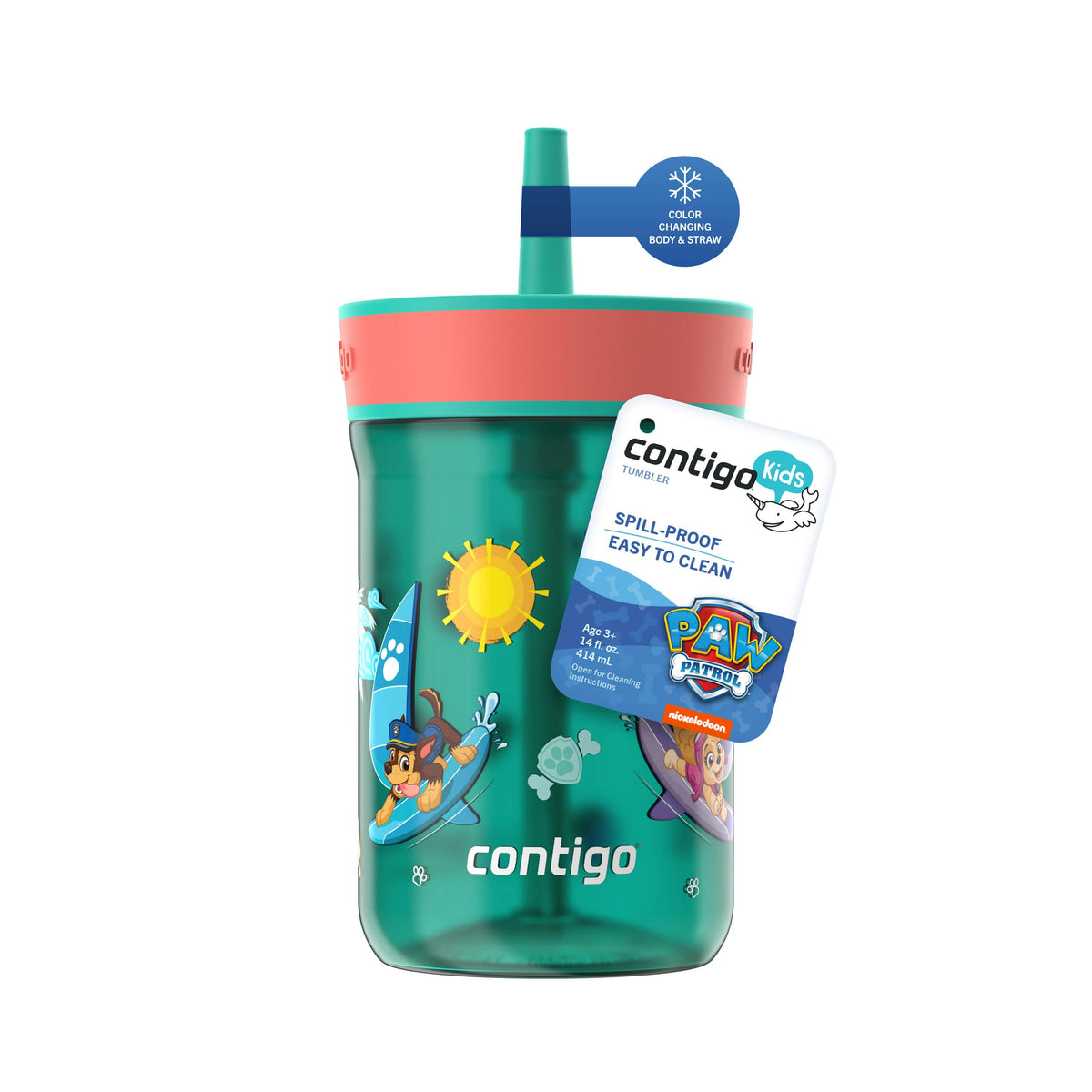 Kids’ Leighton Straw Tumbler with Spill-Proof Leak-Proof Lid, 14oz