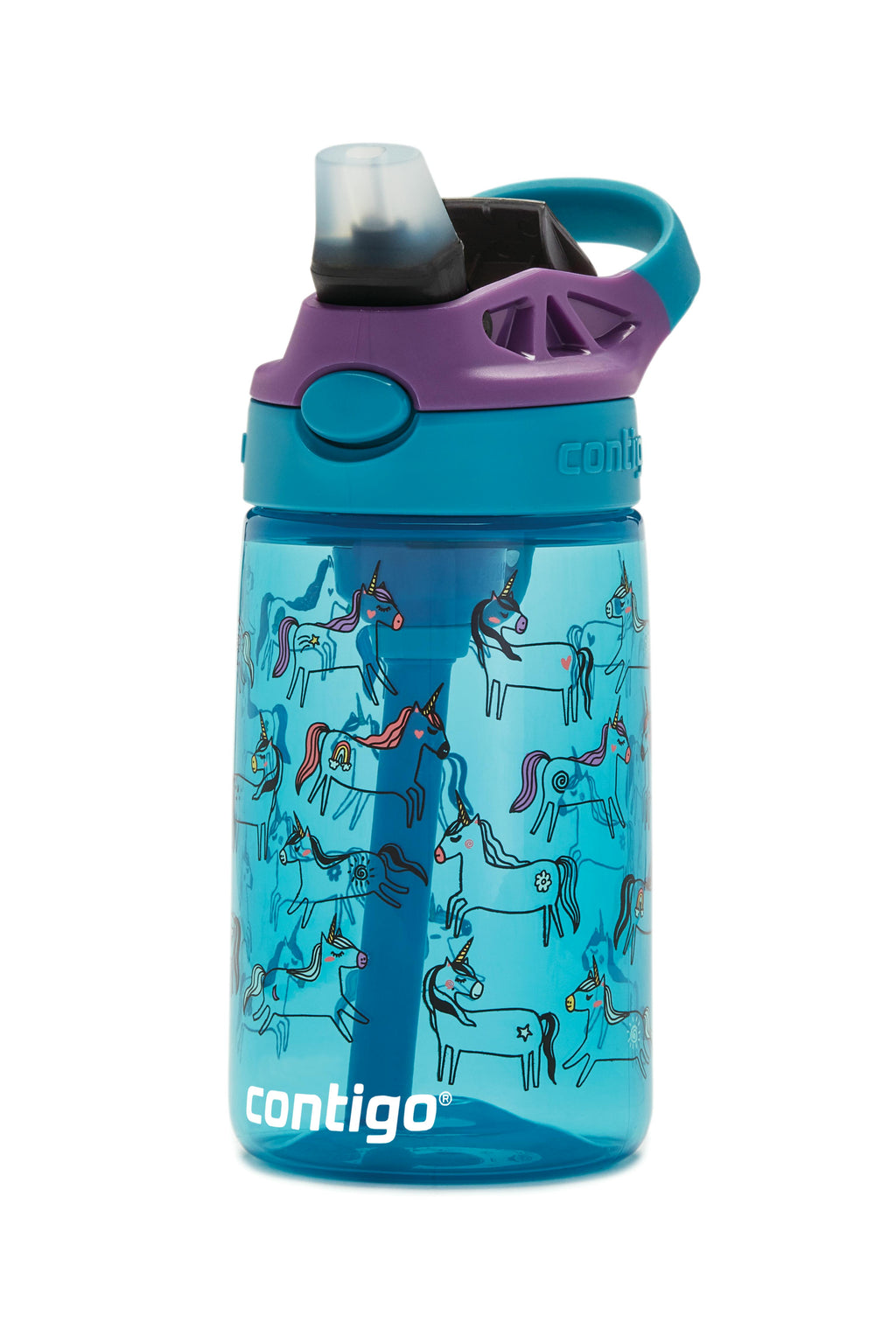 Kids Straw Water Bottle with AUTOSPOUT Lid, 14oz