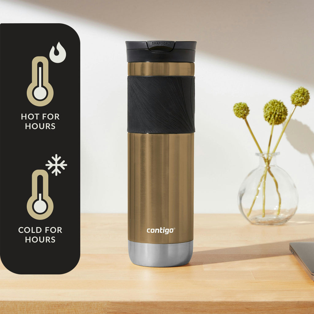 Byron 2.0 Stainless Steel Travel Mug with SNAPSEAL Lid and Grip, 24oz