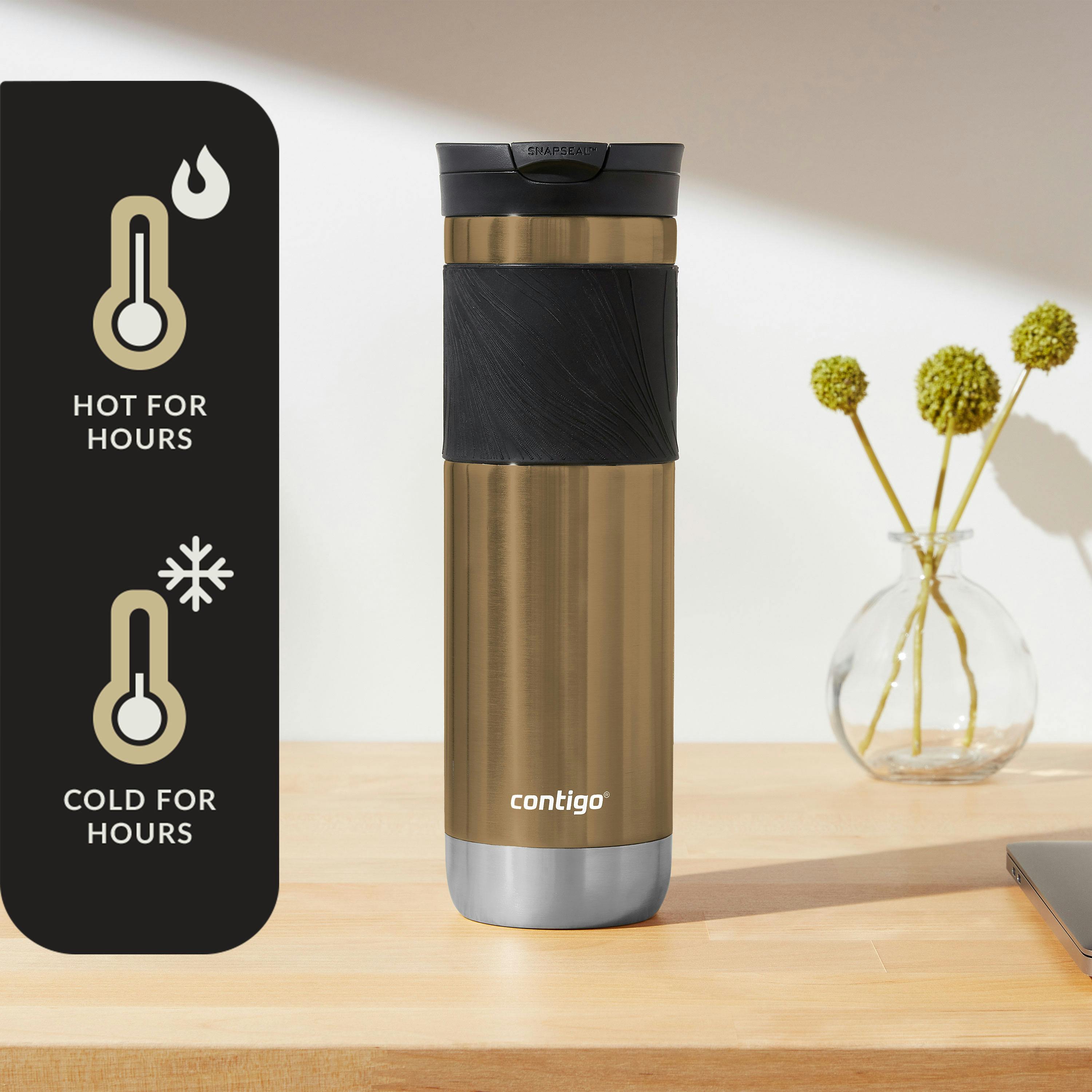 Byron 2.0 Stainless Steel Travel Mug with SNAPSEAL Lid and Grip, 24oz