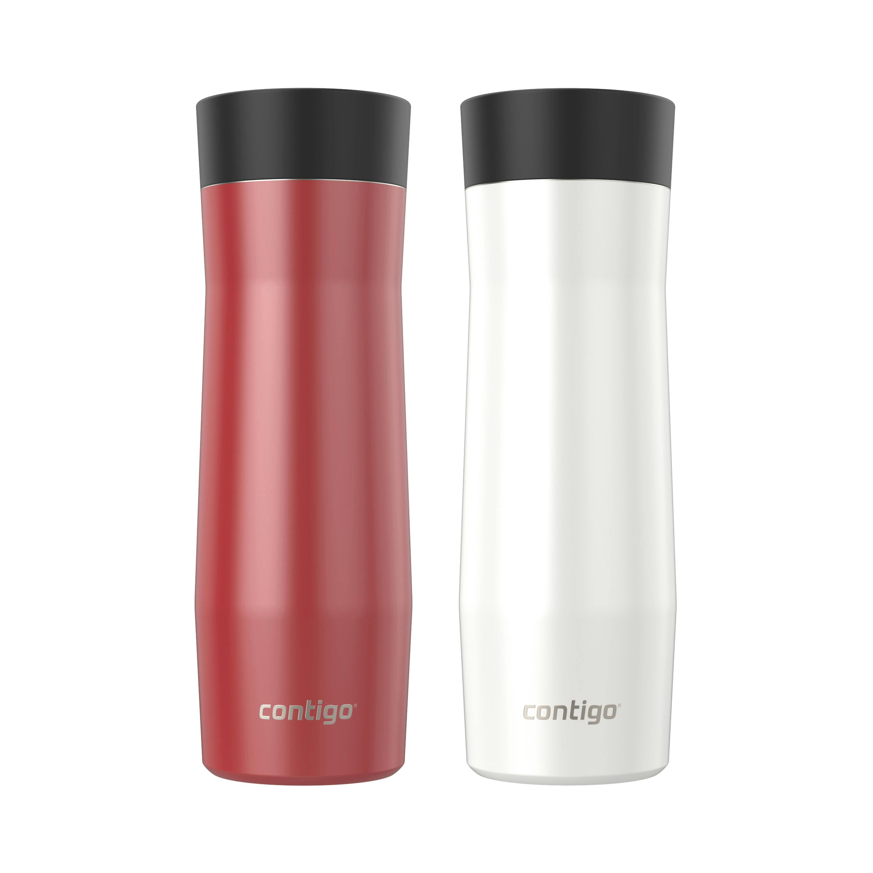AUTOSEAL West Loop Vacuum-Insulated Stainless Steel Travel Mug with Easy-Clean Lid, 20 oz, 2-Pack