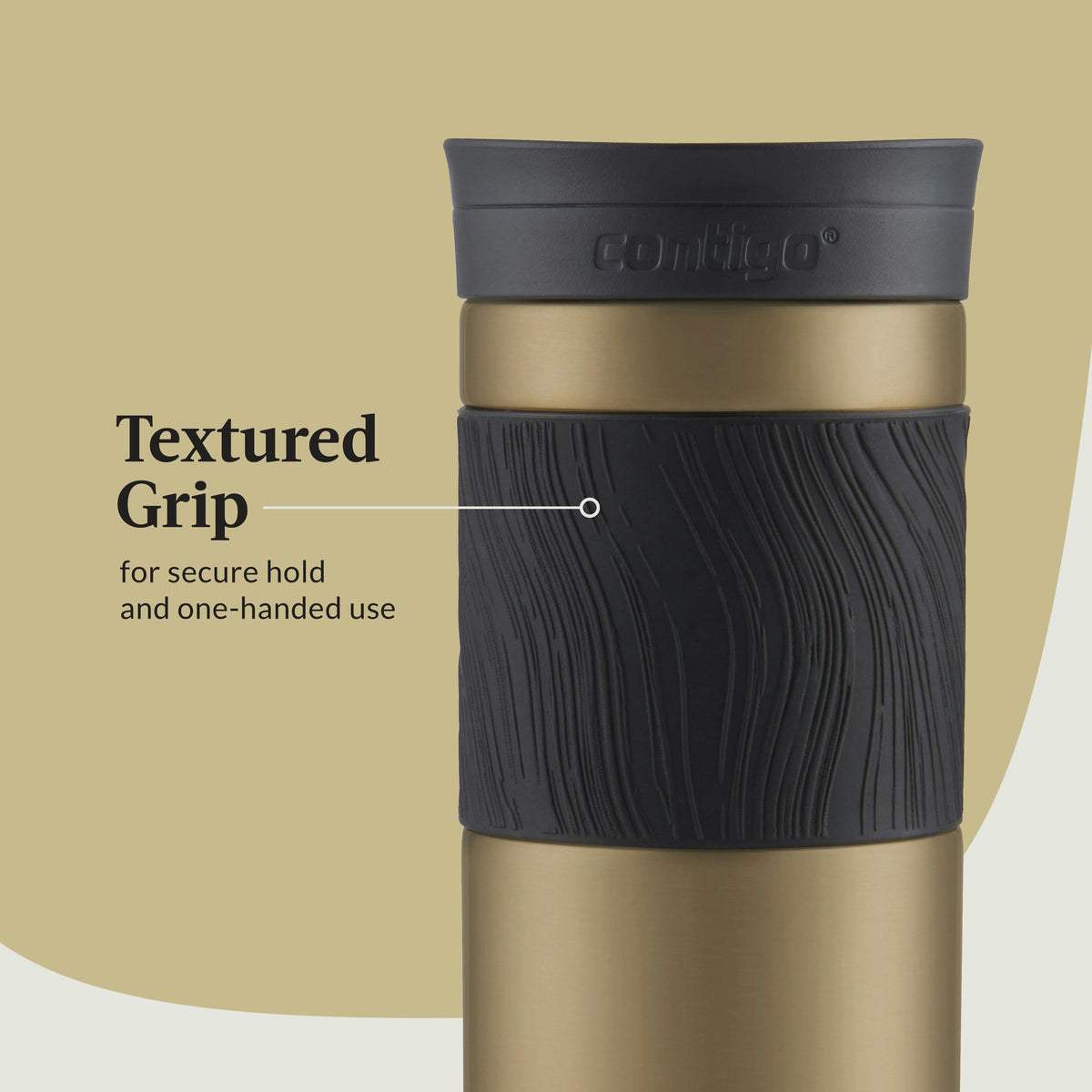 Byron 2.0 Stainless Steel Travel Mug with SNAPSEAL Lid and Grip, 24oz