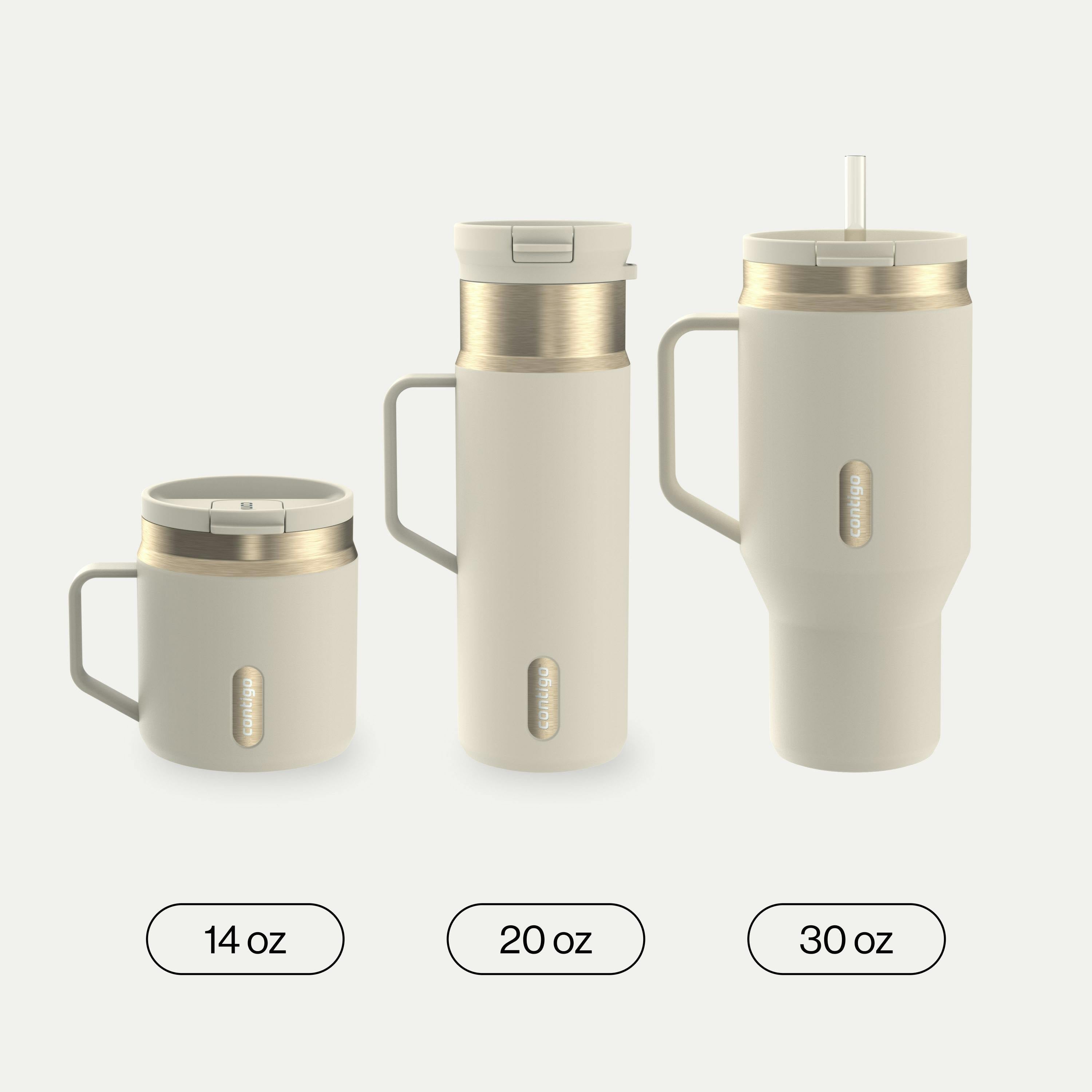 30 oz SnapSeal Tumbler (w/ Straw & Handle)