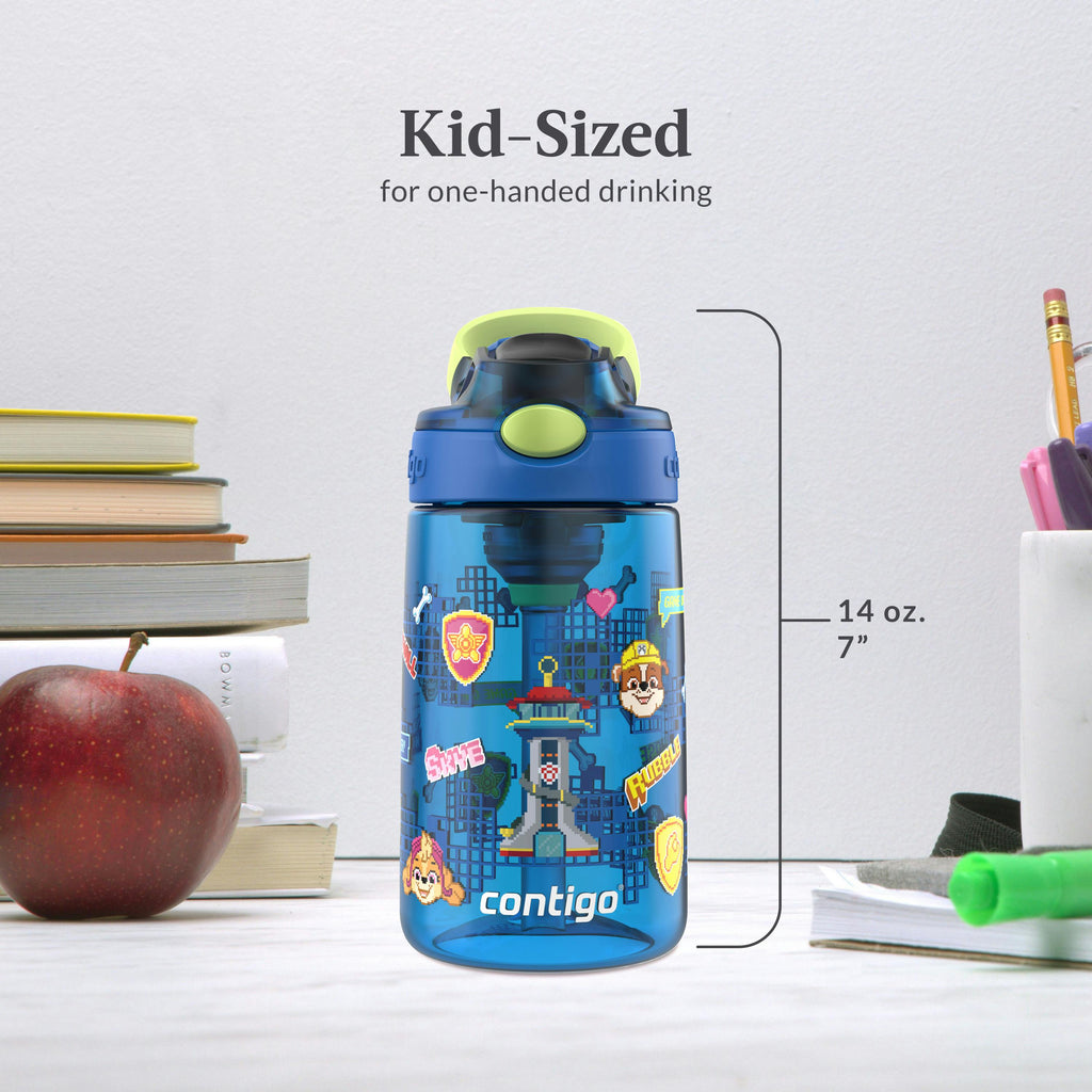 Kids Water Bottle with Redesigned AUTOSPOUT Straw, 14 oz