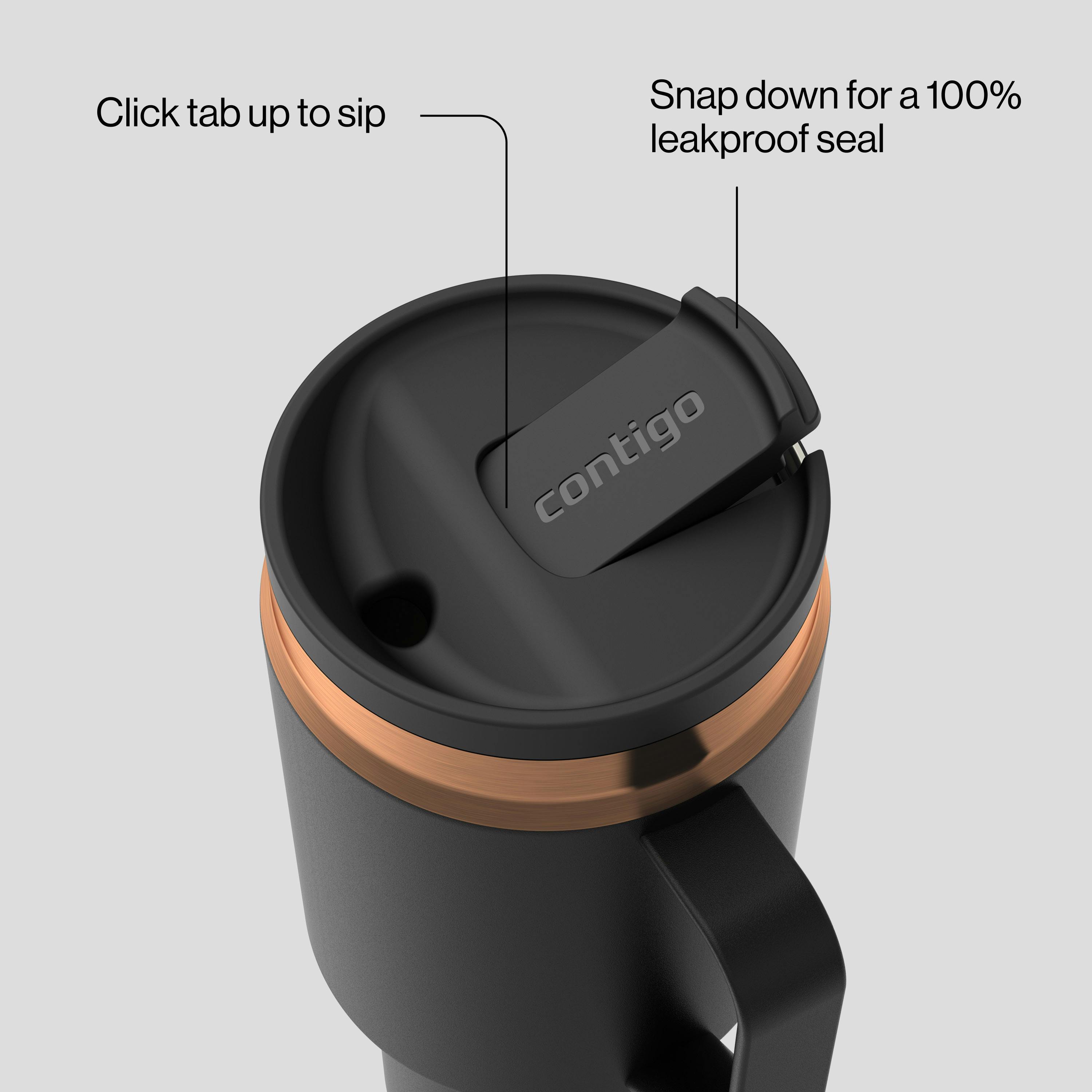 30 oz SnapSeal Tumbler (w/ Straw & Handle)