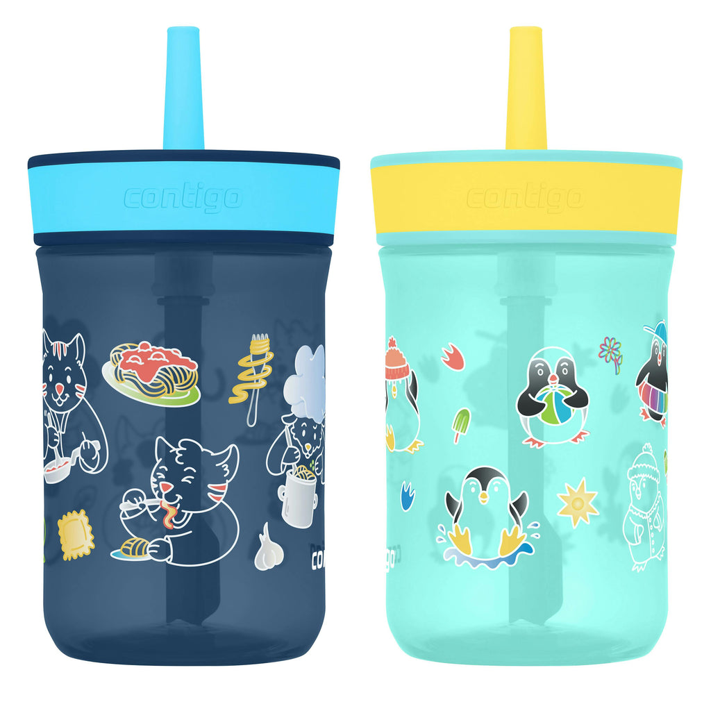 Kids’ Leighton Straw Tumbler with Spill-Proof Leak-Proof Lid, 14oz