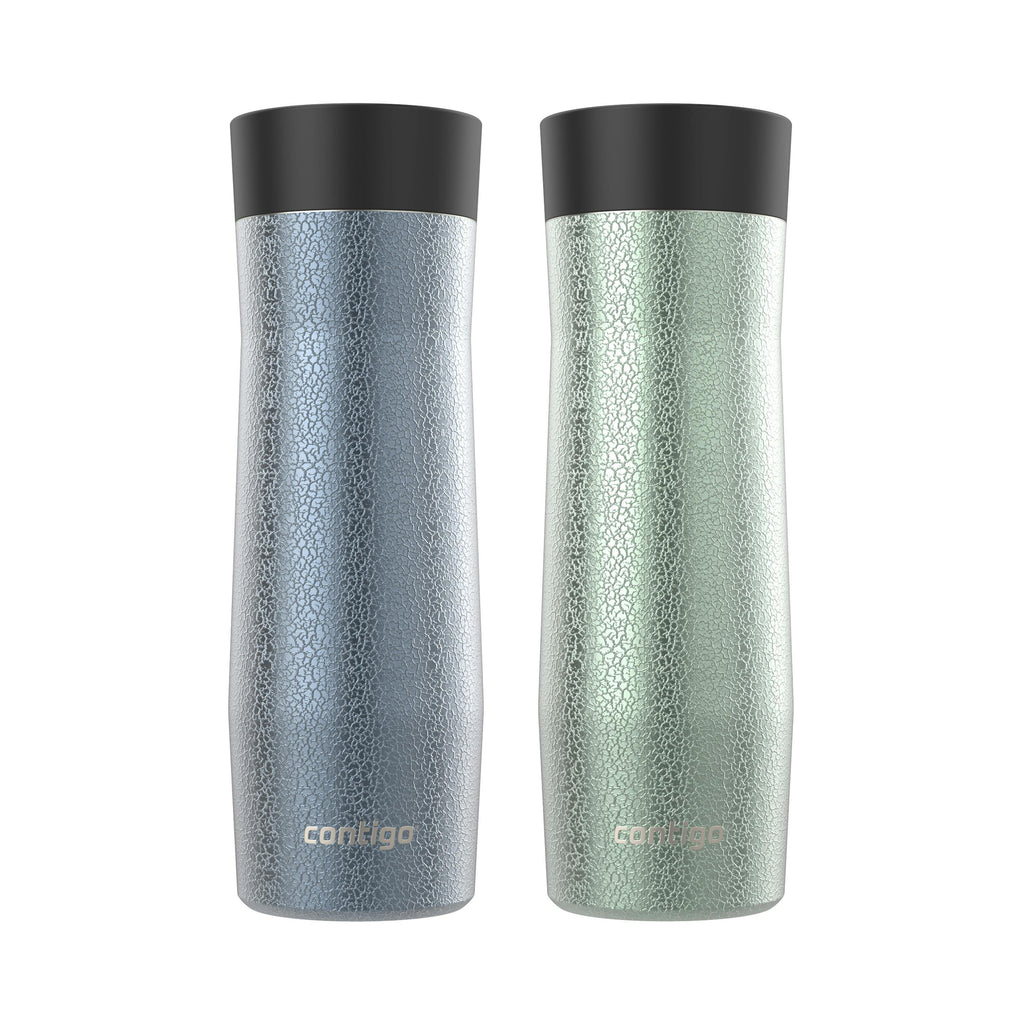 AUTOSEAL West Loop Vacuum-Insulated Stainless Steel Travel Mug with Easy-Clean Lid, 20 oz, 2-Pack