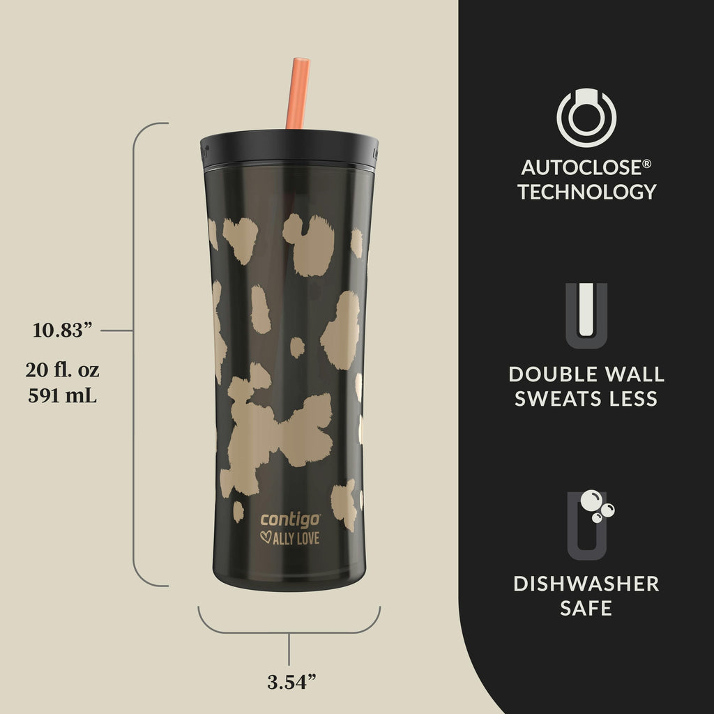 x Ally Love Streeterville AUTOCLOSE Shake & Go Tumbler, 20oz