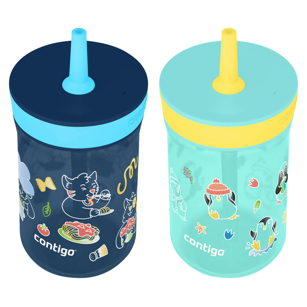 Kids’ Leighton Straw Tumbler with Spill-Proof Leak-Proof Lid, 14oz