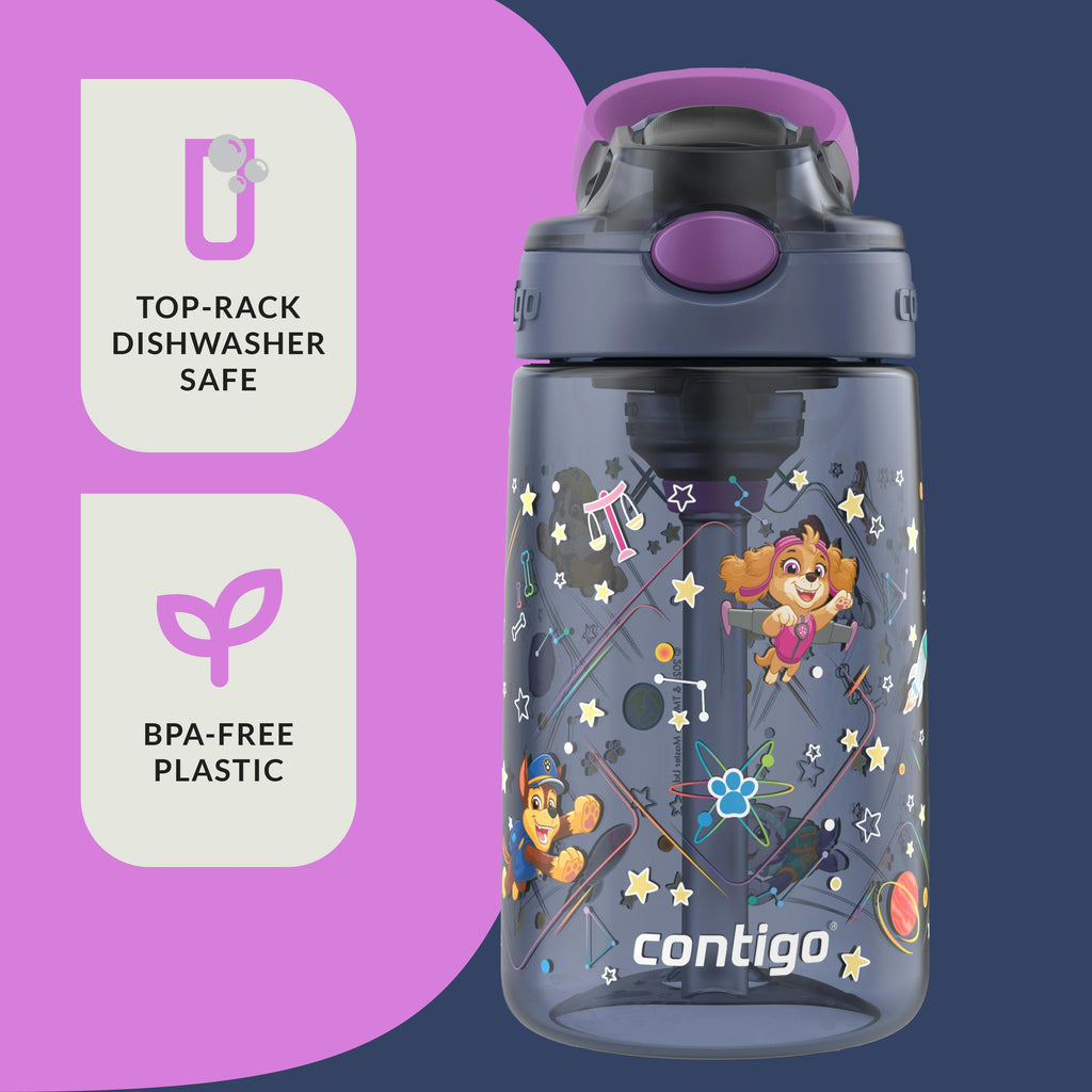 Kids Water Bottle with Redesigned AUTOSPOUT Straw, 14 oz