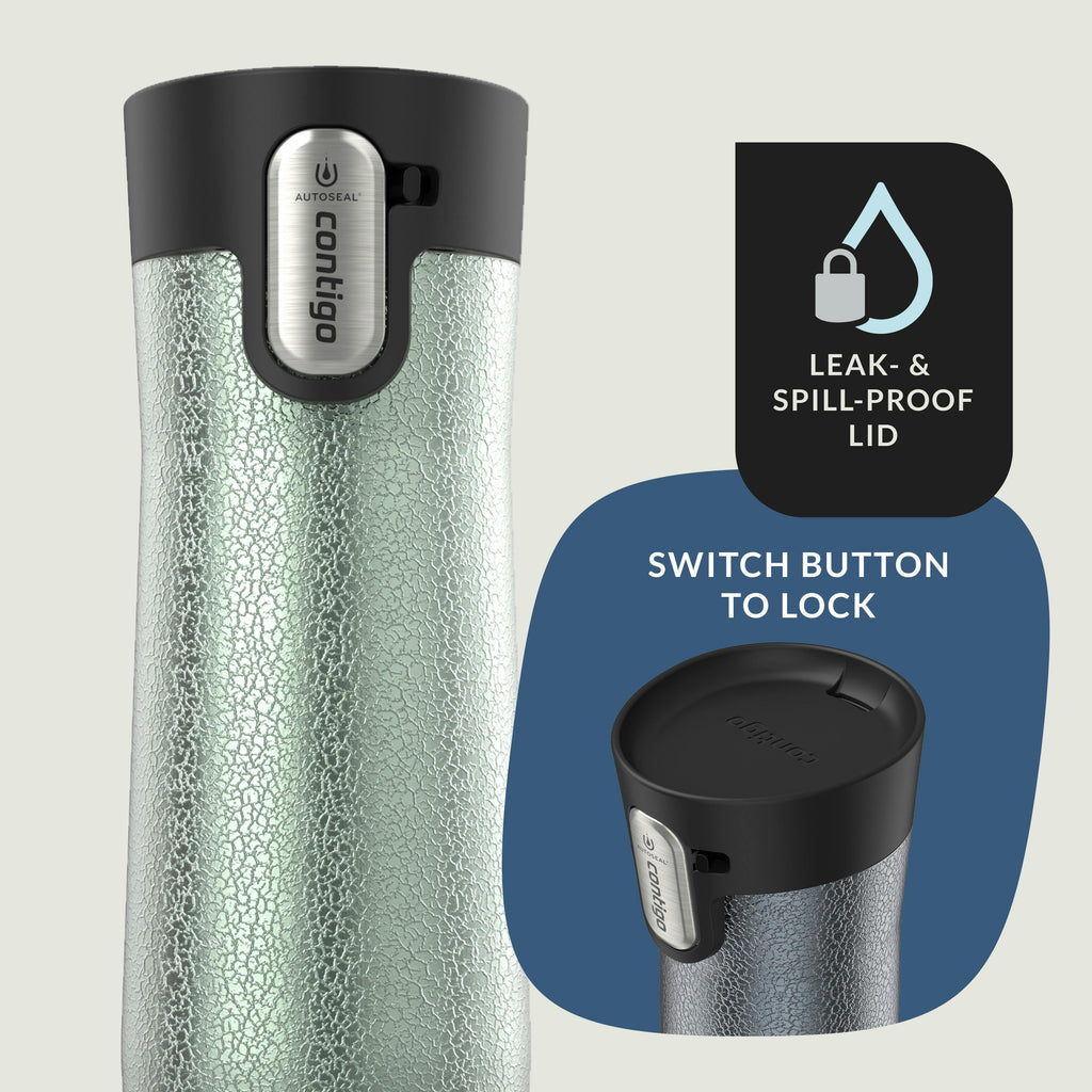 AUTOSEAL West Loop Vacuum-Insulated Stainless Steel Travel Mug with Easy-Clean Lid, 20 oz, 2-Pack