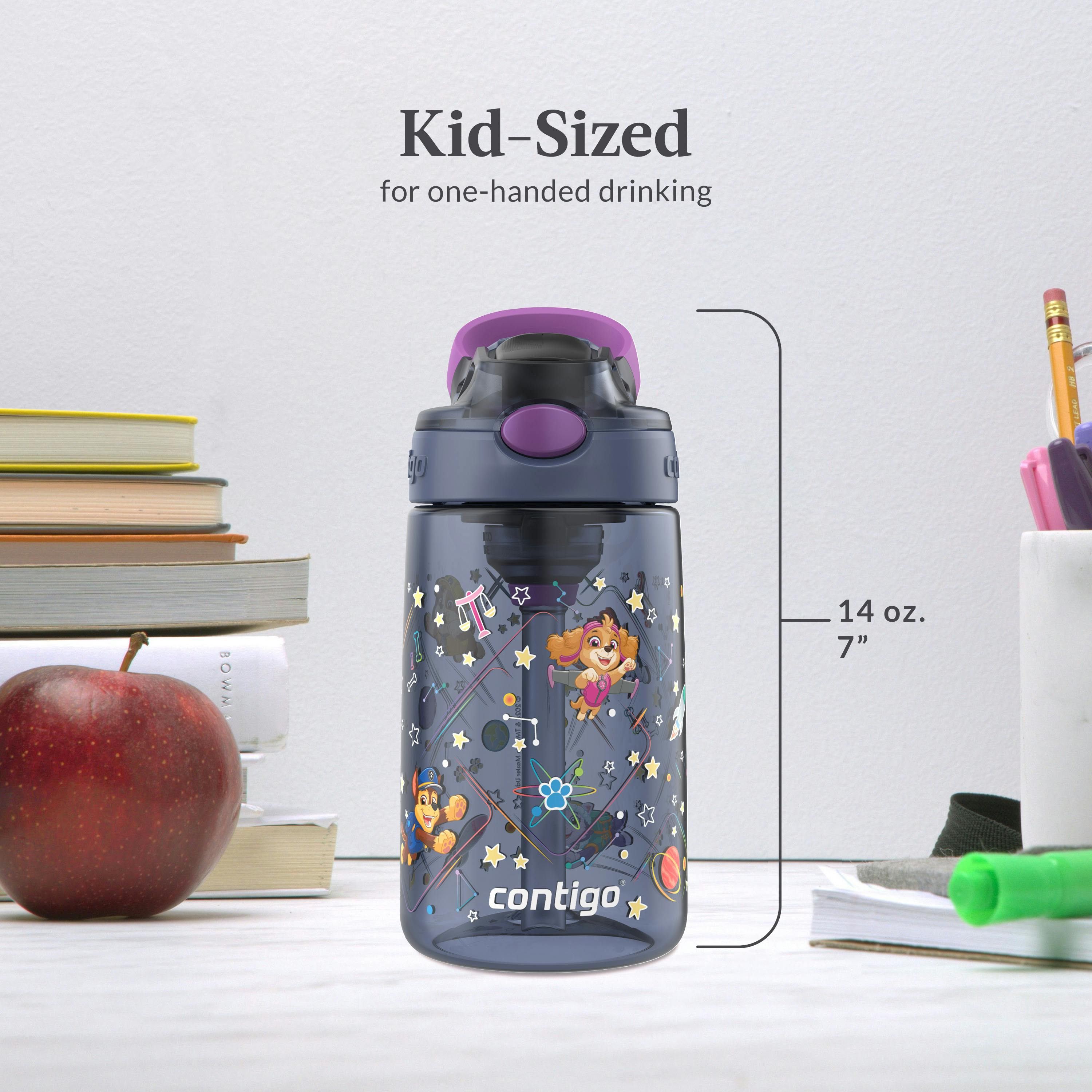 Kids Water Bottle with Redesigned AUTOSPOUT Straw, 14 oz