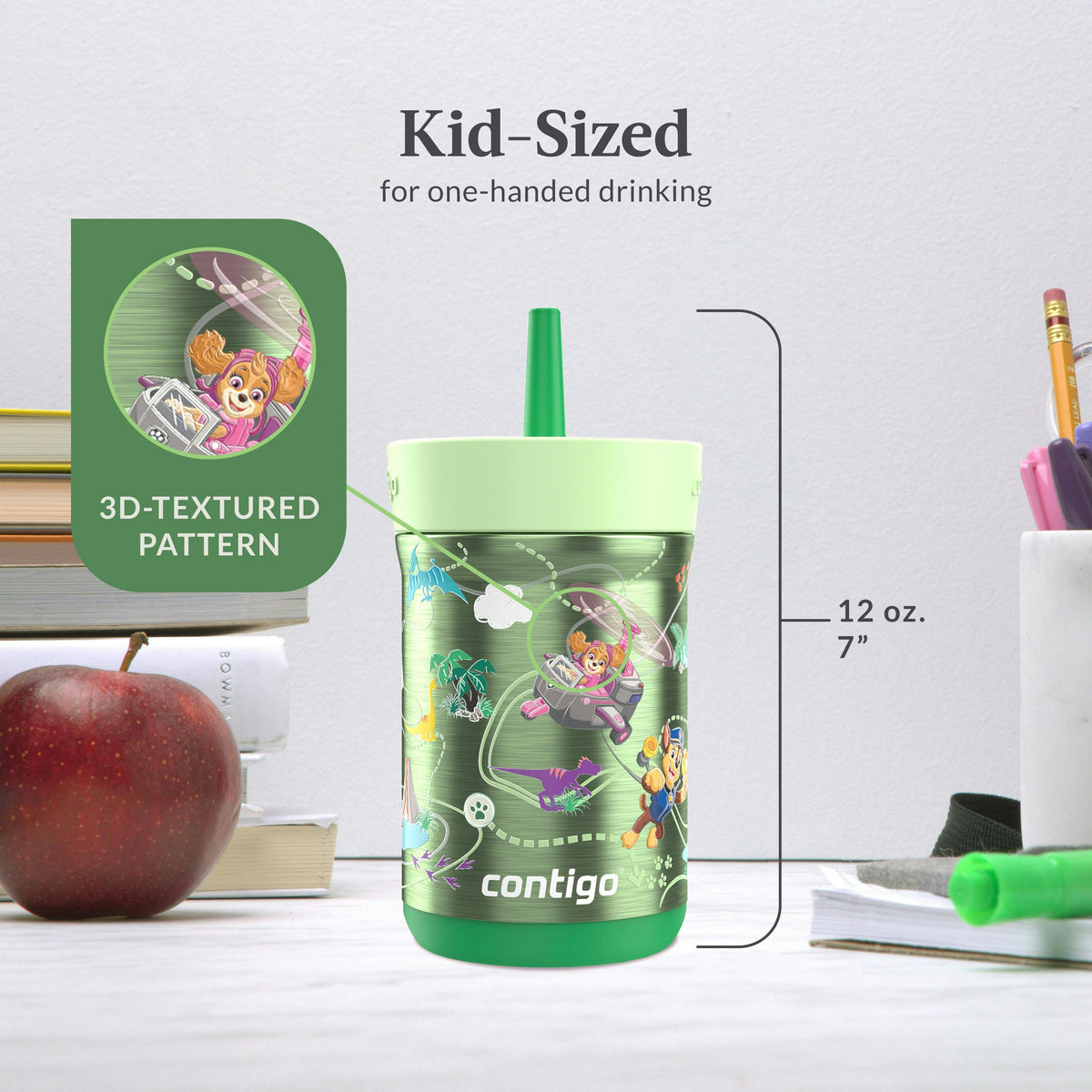 Kids Leighton Spill-Proof Stainless Steel Tumbler with Straw, 12oz