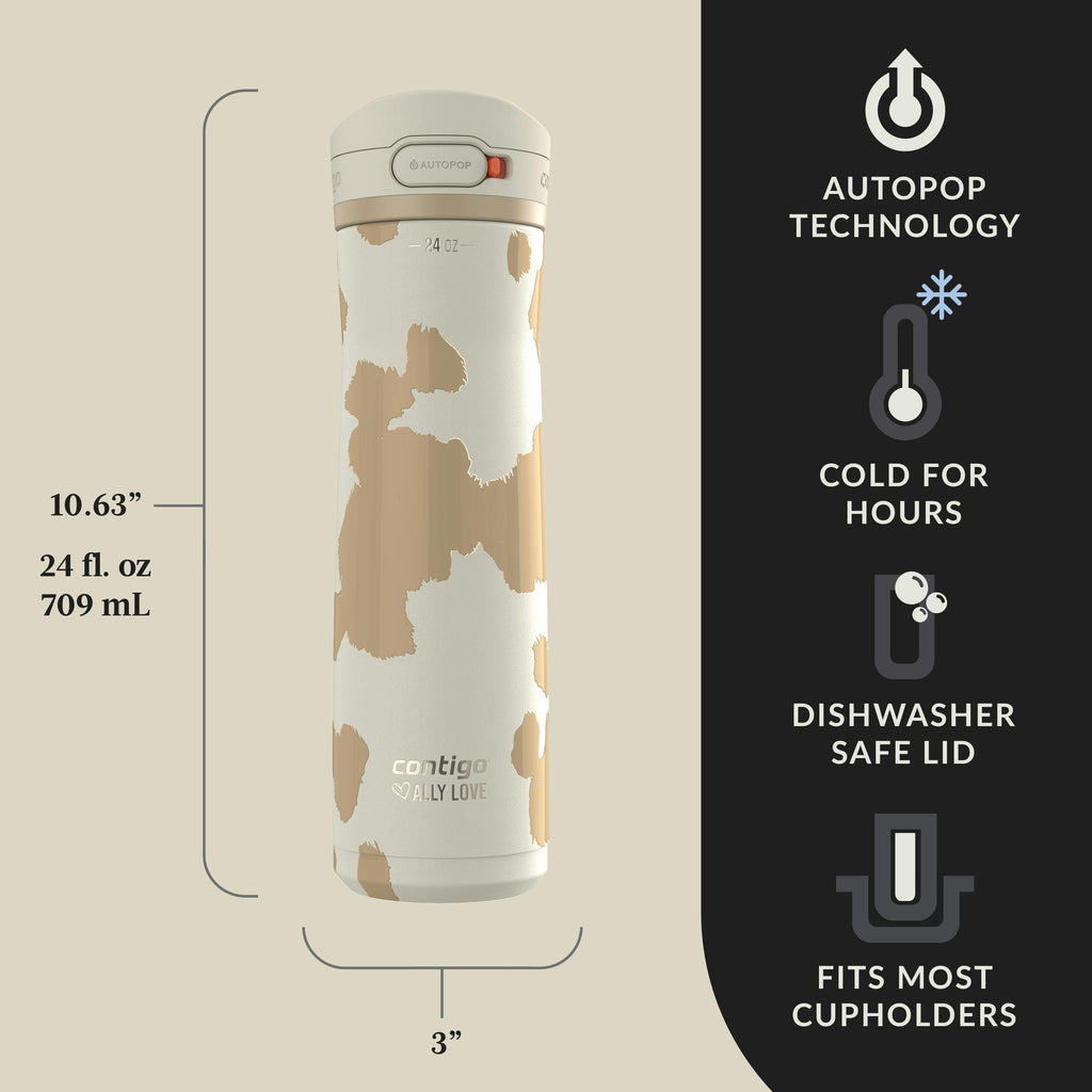 x Ally Love Jackson Chill 2.0 Stainless Steel Water Bottle with AUTOPOP Lid, 24oz