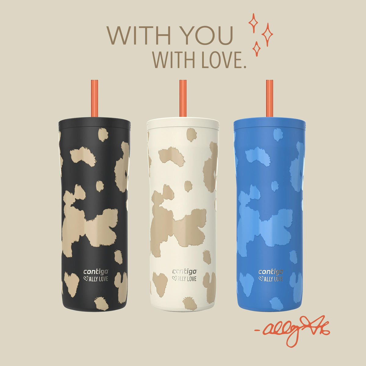 x Ally Love Streeterville 2.0 Stainless Steel Tumbler with Straw, 24oz