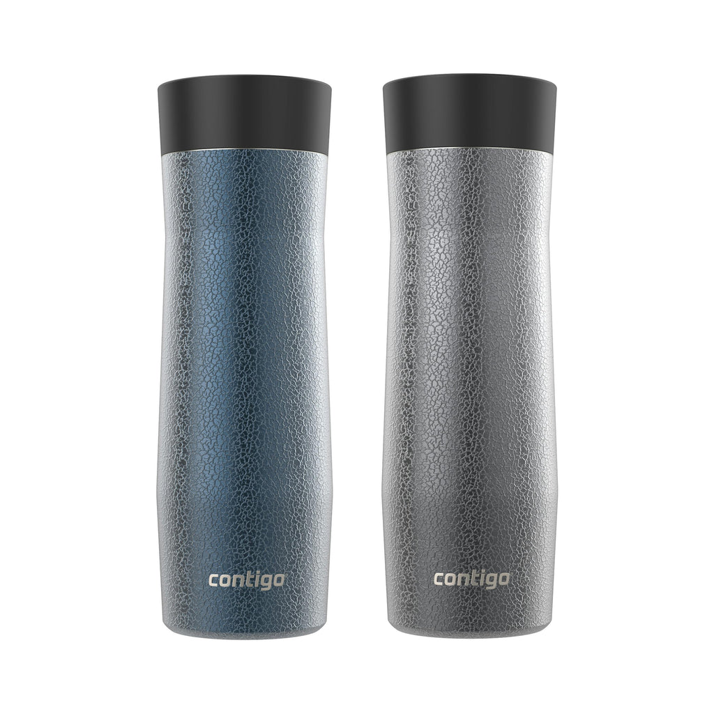 AUTOSEAL West Loop Vacuum-Insulated Stainless Steel Travel Mug with Easy-Clean Lid, 20 oz, 2-Pack