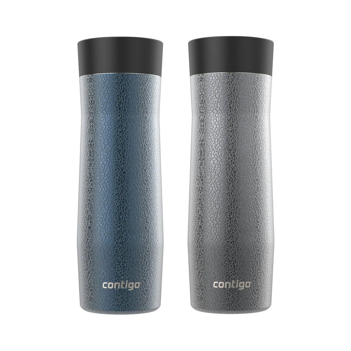 AUTOSEAL West Loop Vacuum-Insulated Stainless Steel Travel Mug with Easy-Clean Lid, 20 oz, 2-Pack