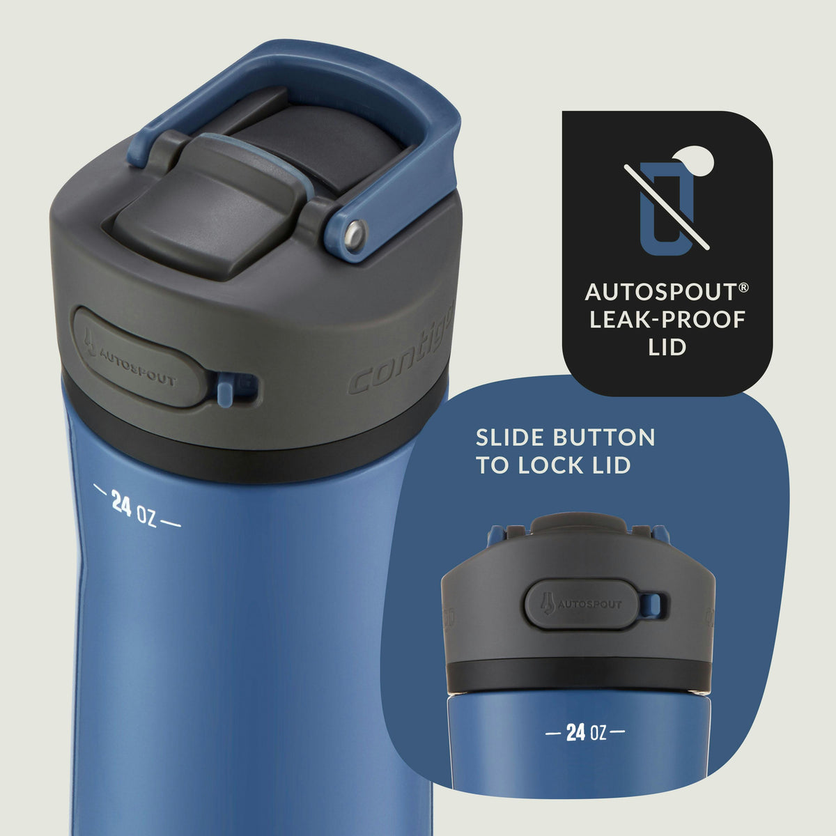 Ashland Chill 2.0 Stainless Steel Water Bottle with AUTOSPOUT Lid, 24oz