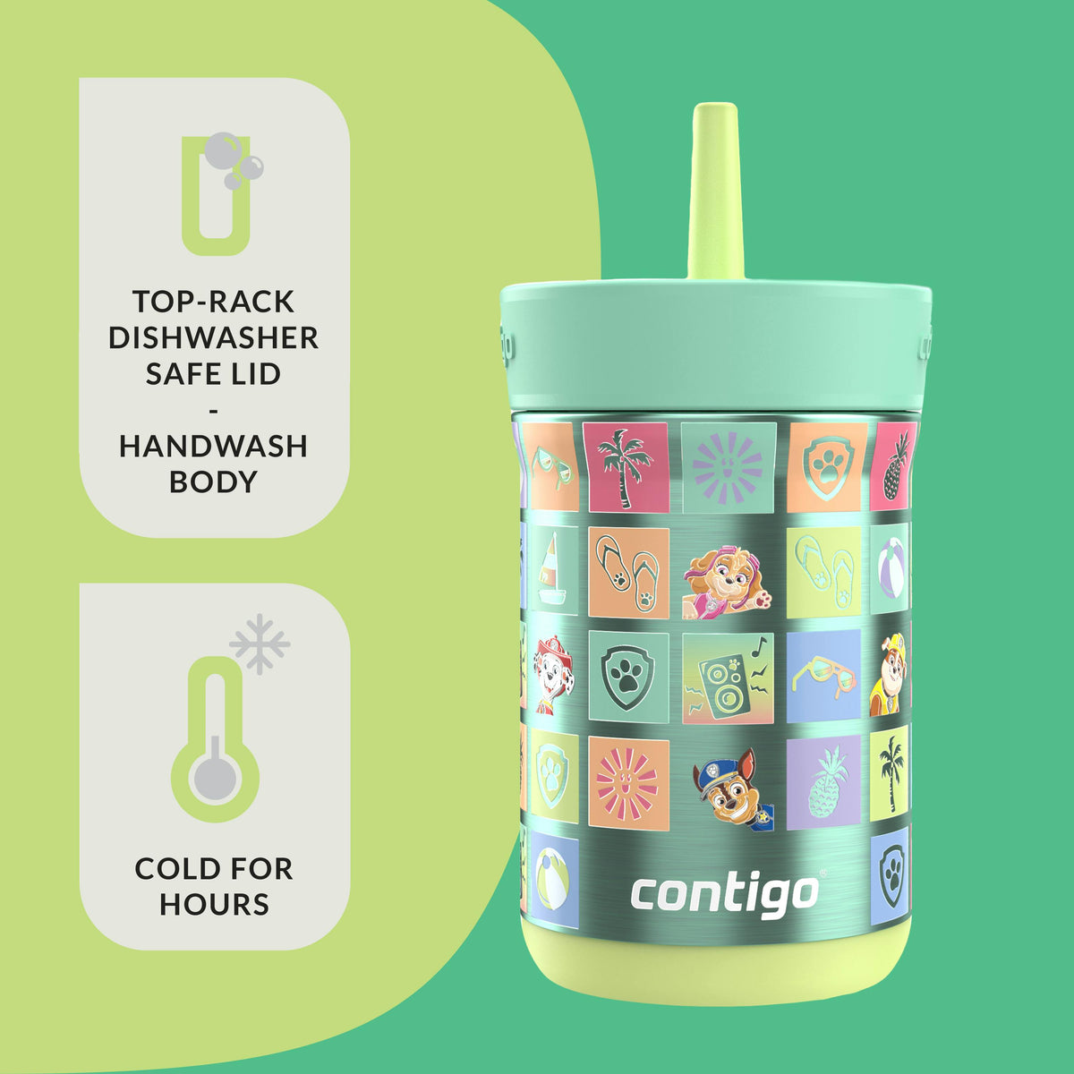 Kids Leighton Spill-Proof Stainless Steel Tumbler with Straw, 12oz