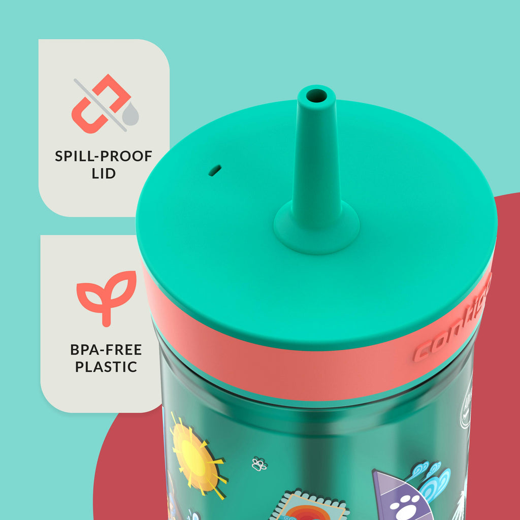 Kids’ Leighton Straw Tumbler with Spill-Proof Leak-Proof Lid, 14oz