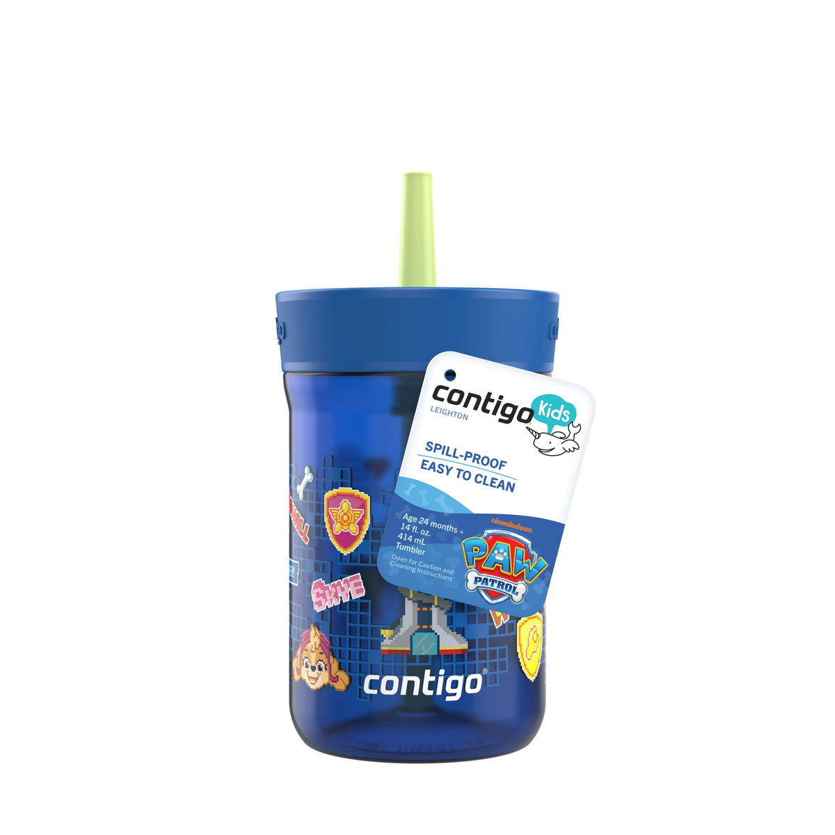 Kids’ Leighton Straw Tumbler with Spill-Proof Leak-Proof Lid, 14oz