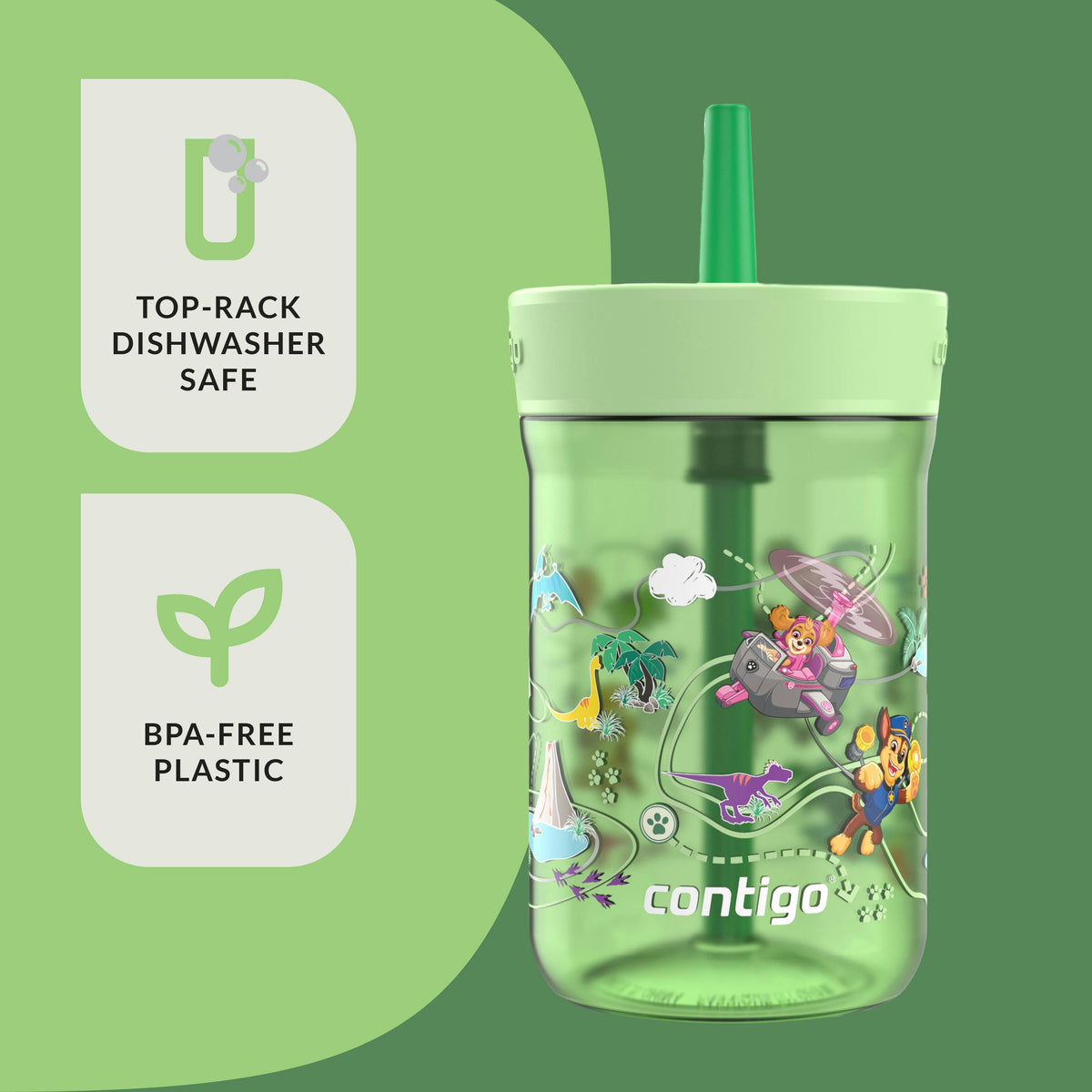 Kids’ Leighton Straw Tumbler with Spill-Proof Leak-Proof Lid, 14oz
